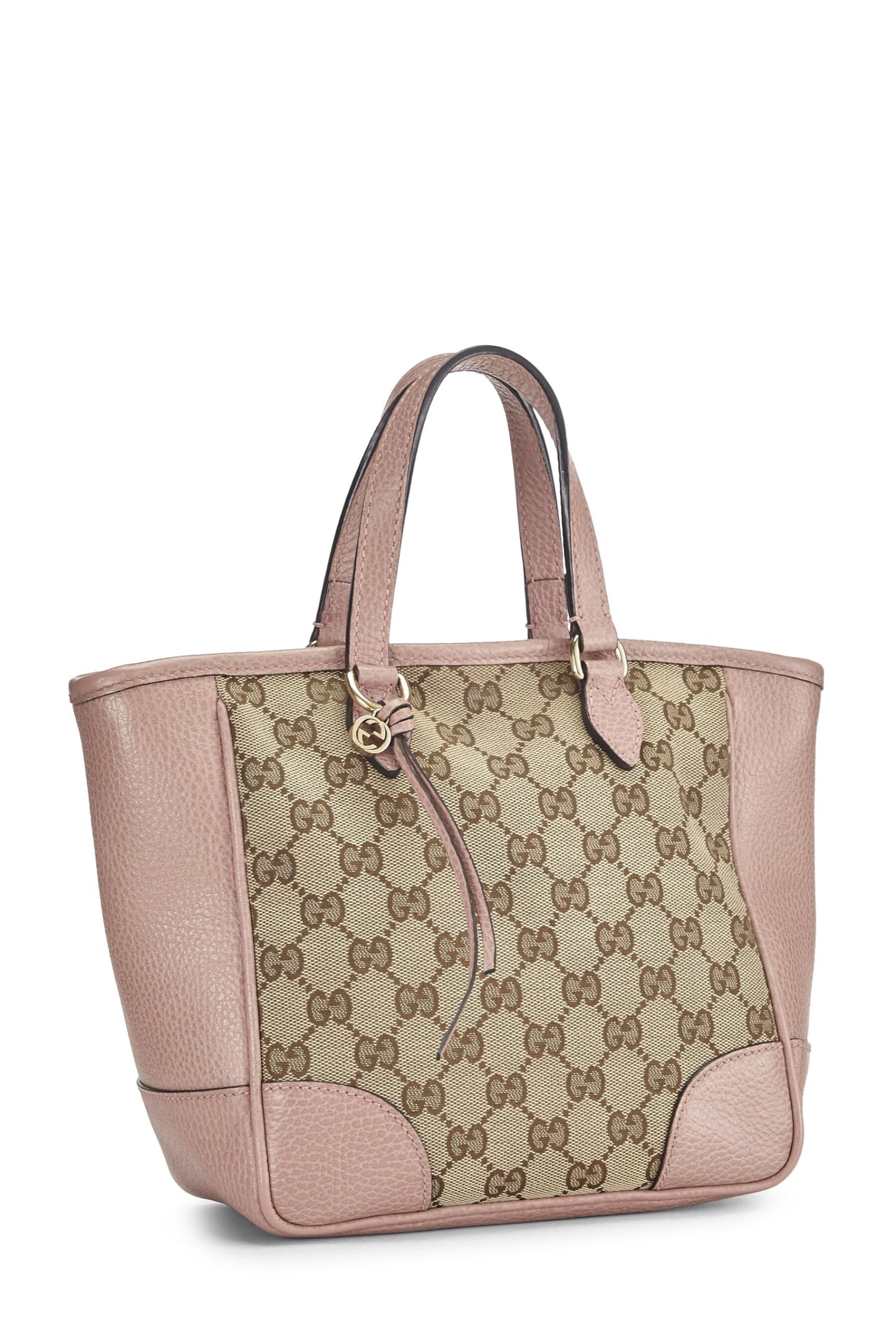 Gucci,  Pink Original GG Canvas Bree Top Handle Tote Small, Pink