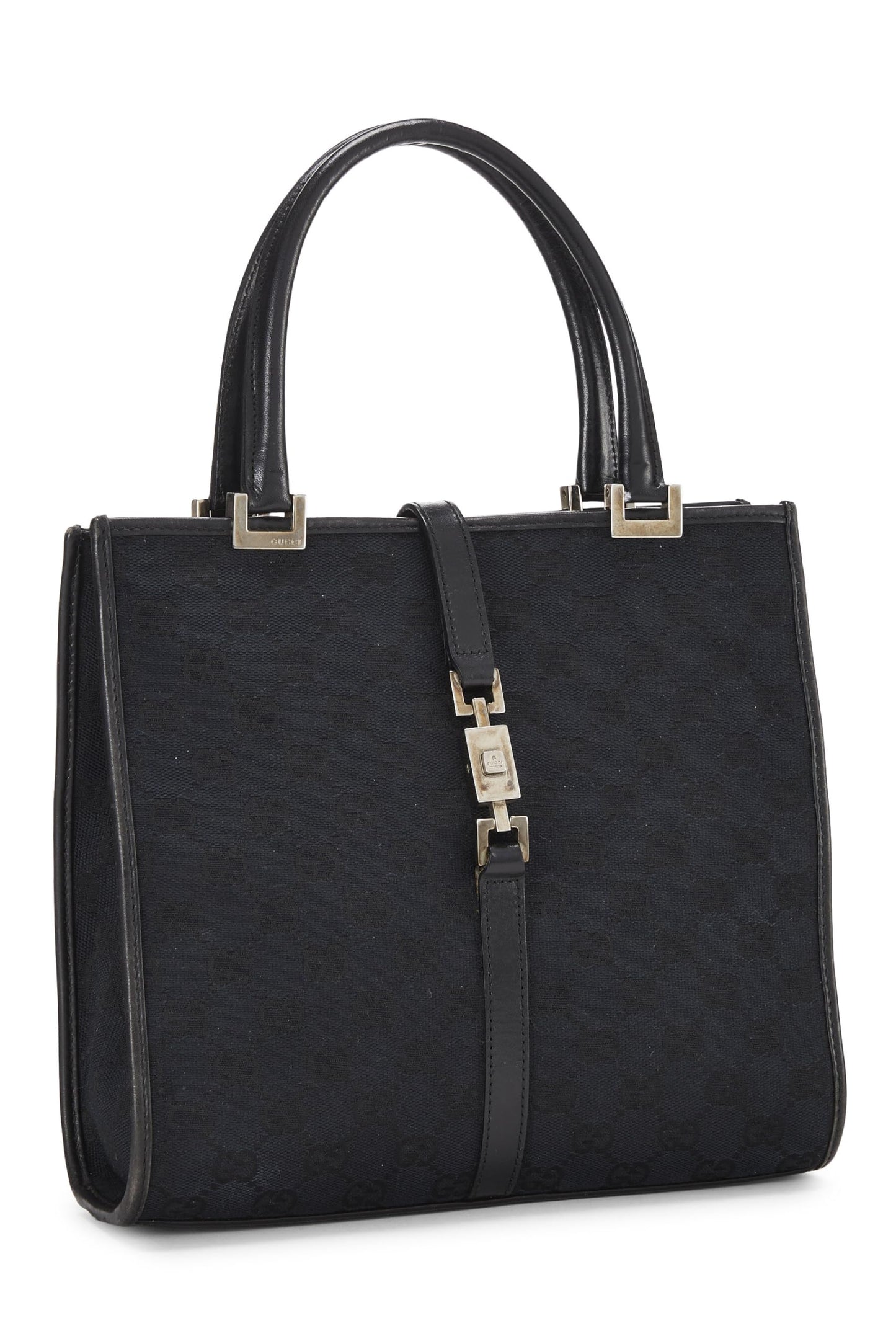 Gucci,  Black Canvas Jackie Handbag, Black