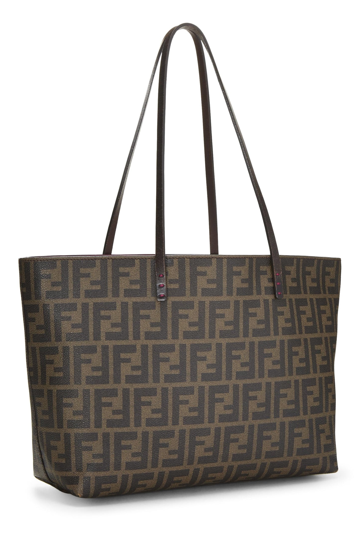Fendi,  Purple Zucca Coated Canvas Roll Tote, Purple