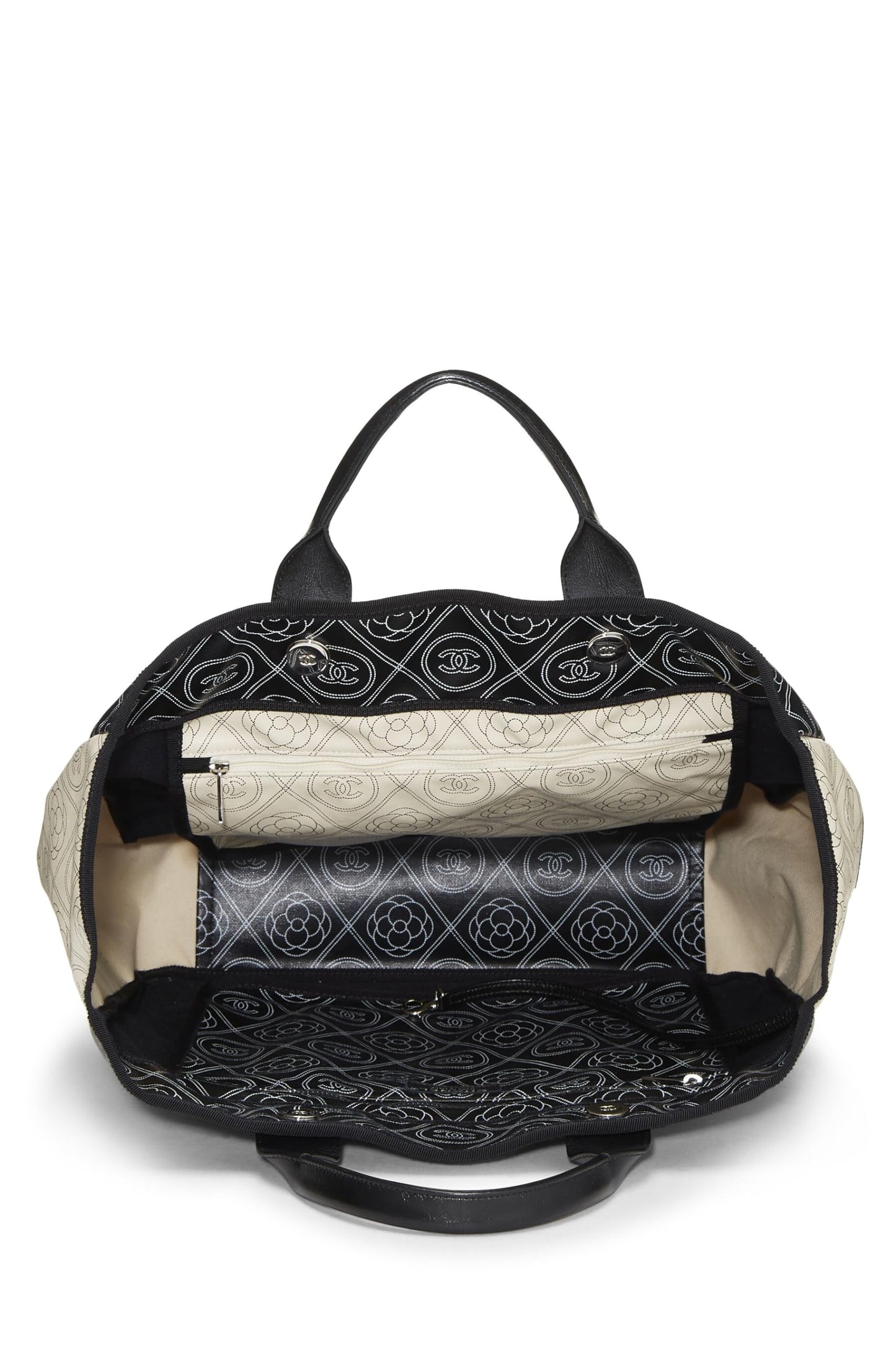 Chanel,  Black 'CC' Camellia Tote Medium, Black