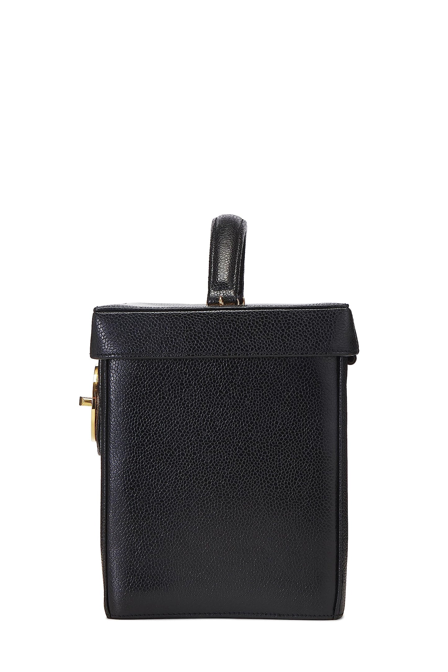 Chanel,  Black Caviar Circle 'CC' Vanity Large, Black