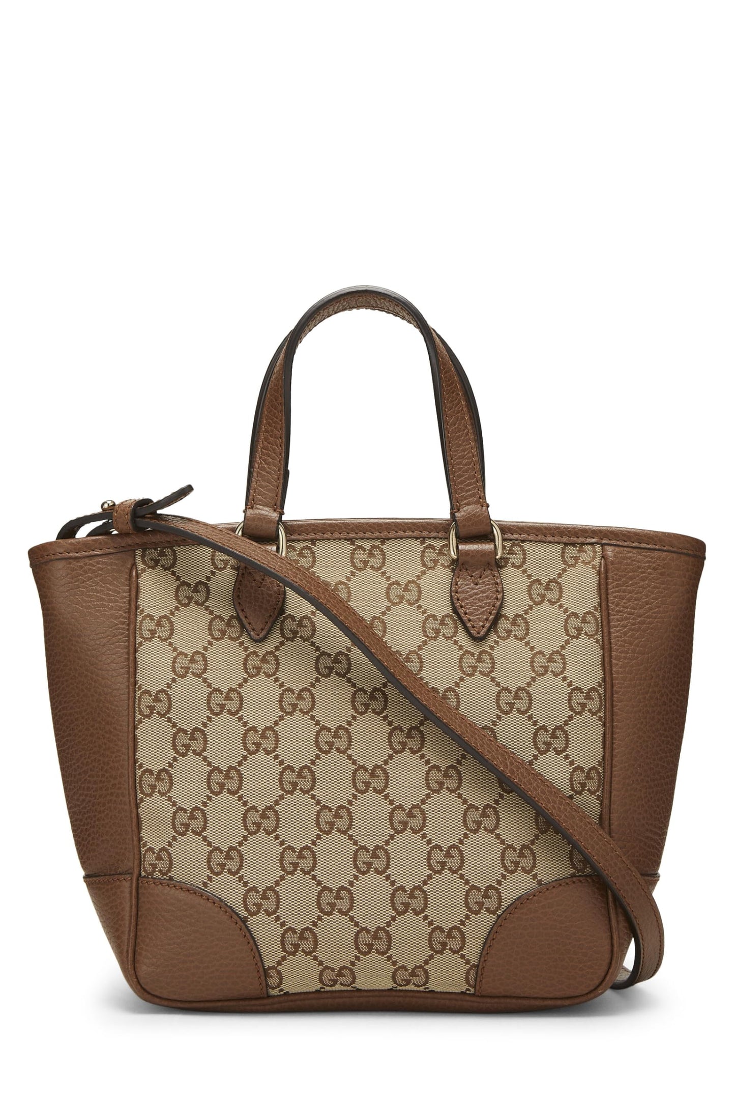 Gucci,  Brown Original GG Canvas Bree Top Handle Tote, Brown