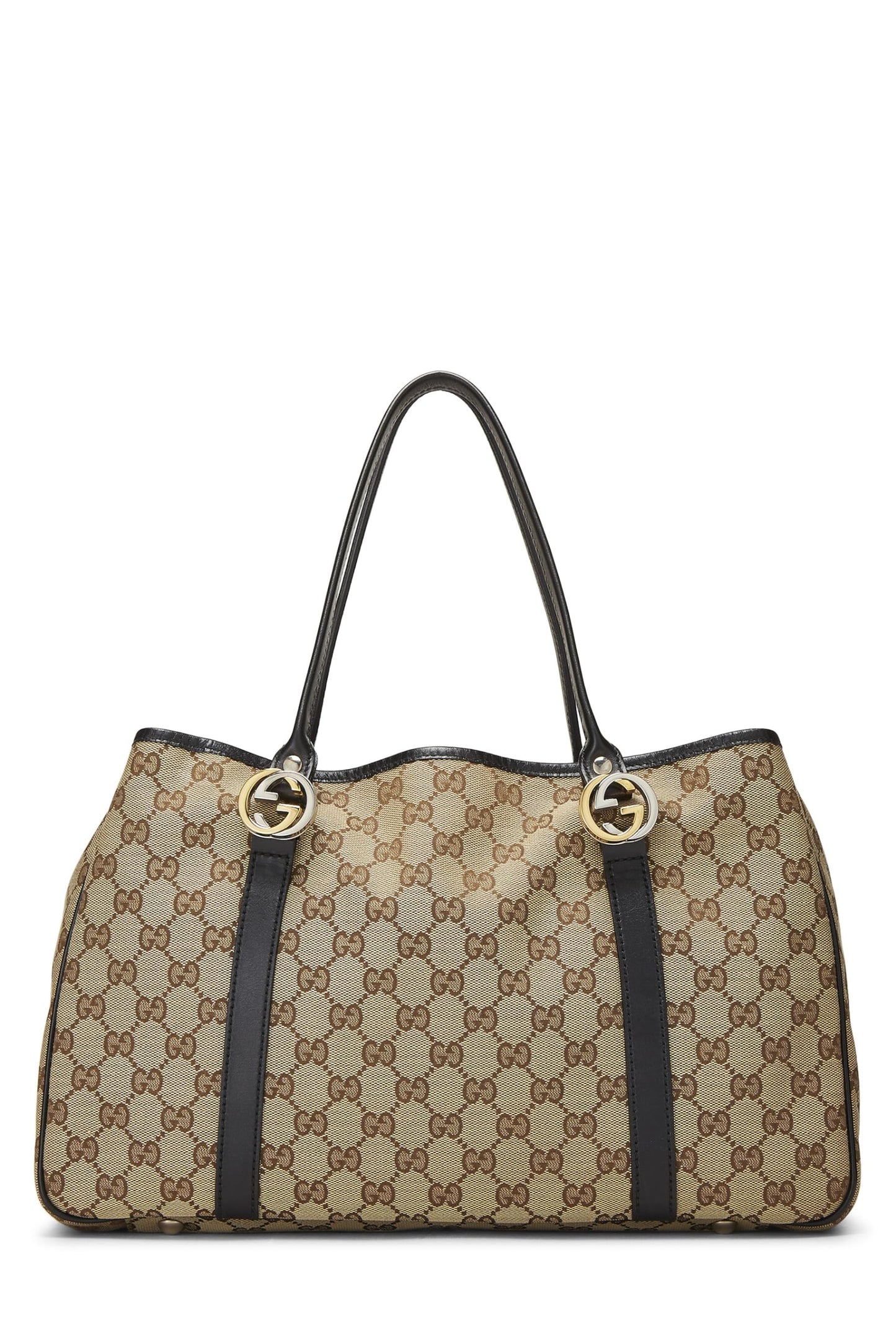 Gucci,  Black Original GG Canvas Twins Tote, Black
