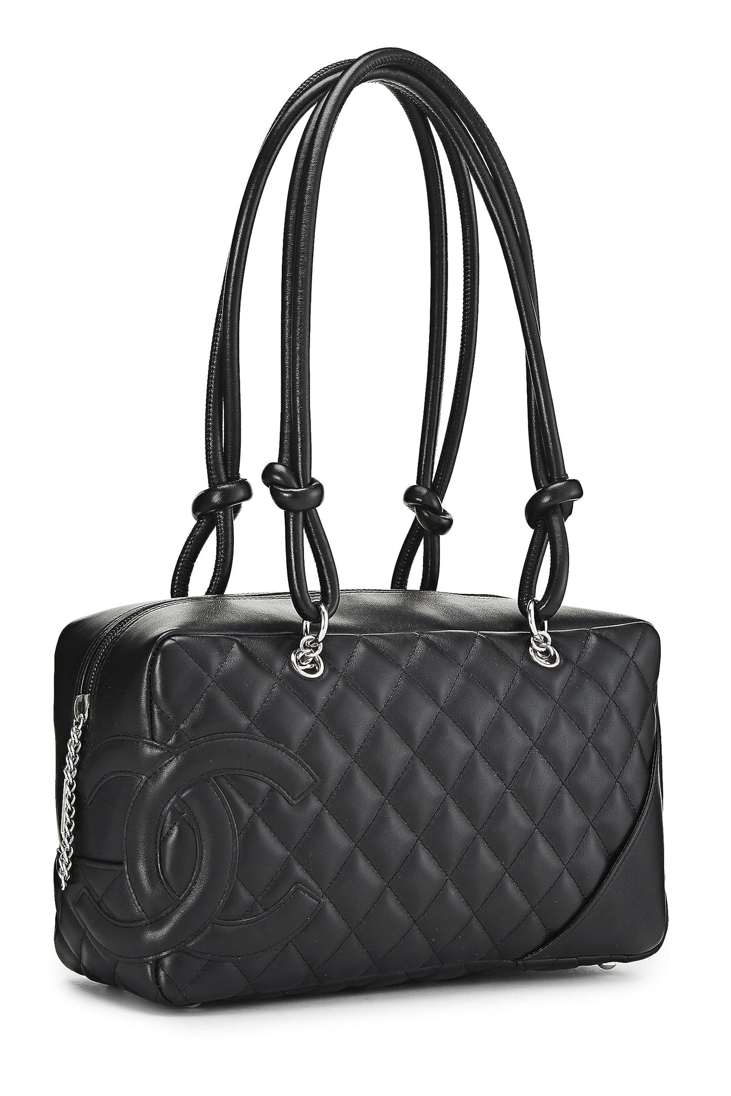 Chanel,  Black Calfskin Cambon Ligne Bowler, Black