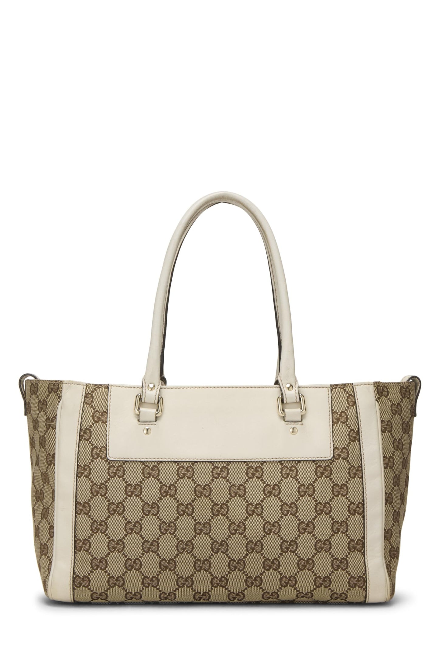 Gucci,  White Original GG Canvas Handbag, White