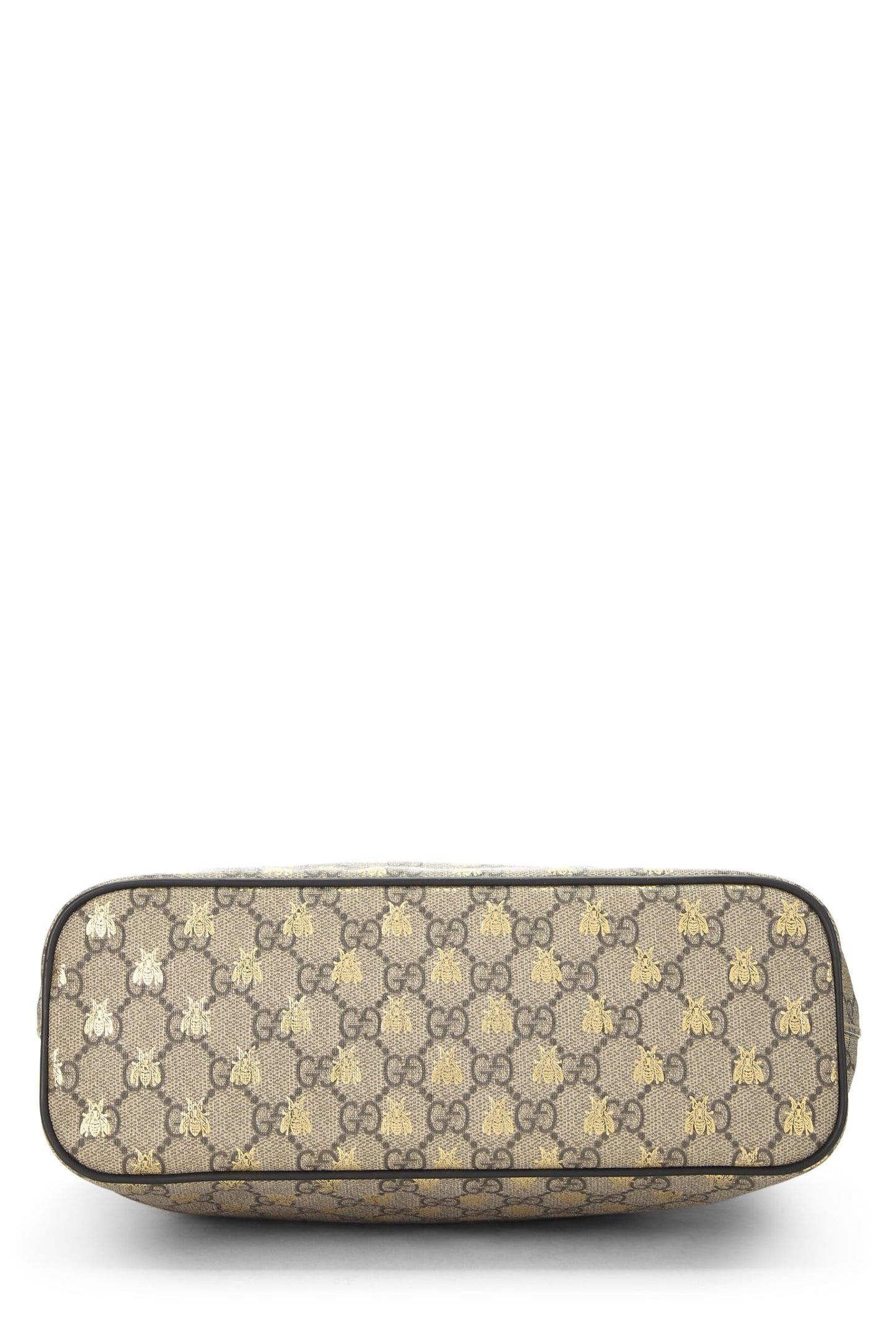 Gucci,  Black GG Supreme Canvas Bee Tote Small, Black