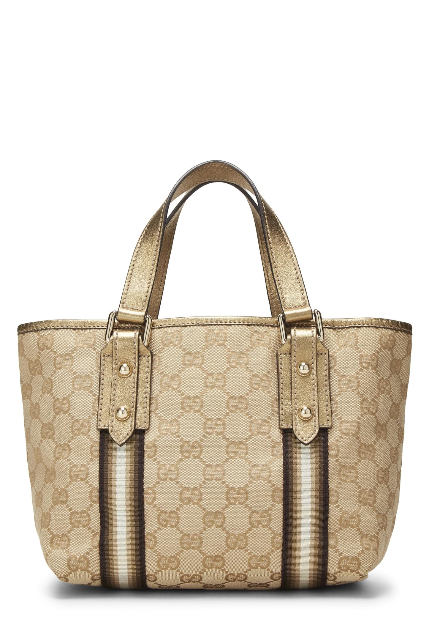Gucci,  Gold GG Canvas Jolicoeur Tote Small, Gold