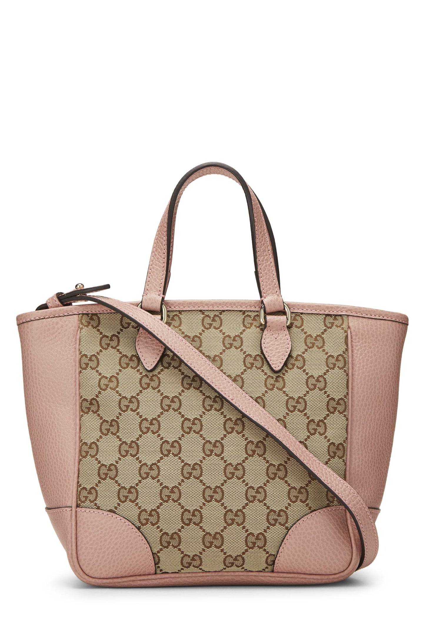 Gucci,  Pink Original GG Canvas Bree Top Handle Tote Small, Pink