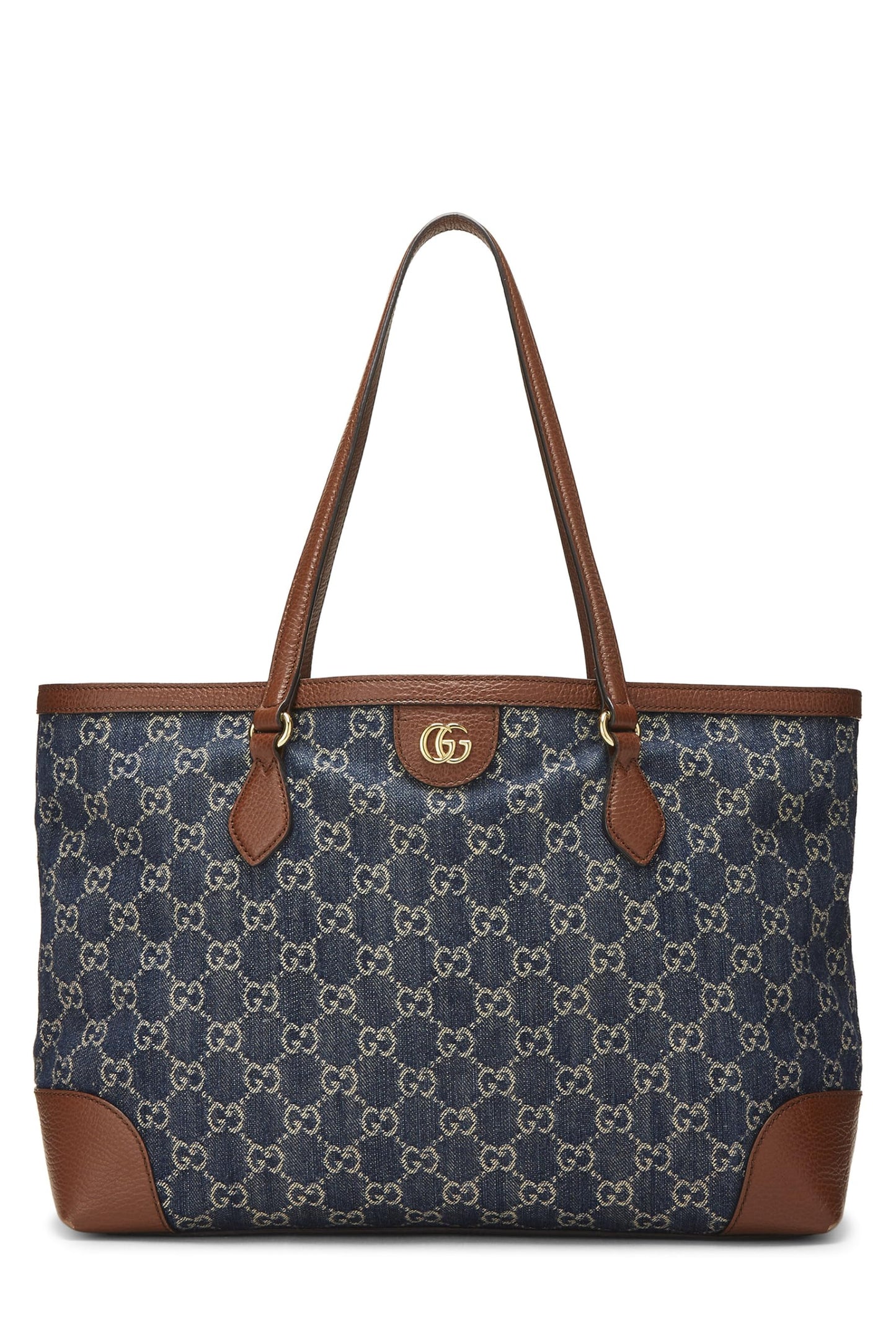 Gucci,  Blue GG Denim Ophidia Tote Medium, Blue