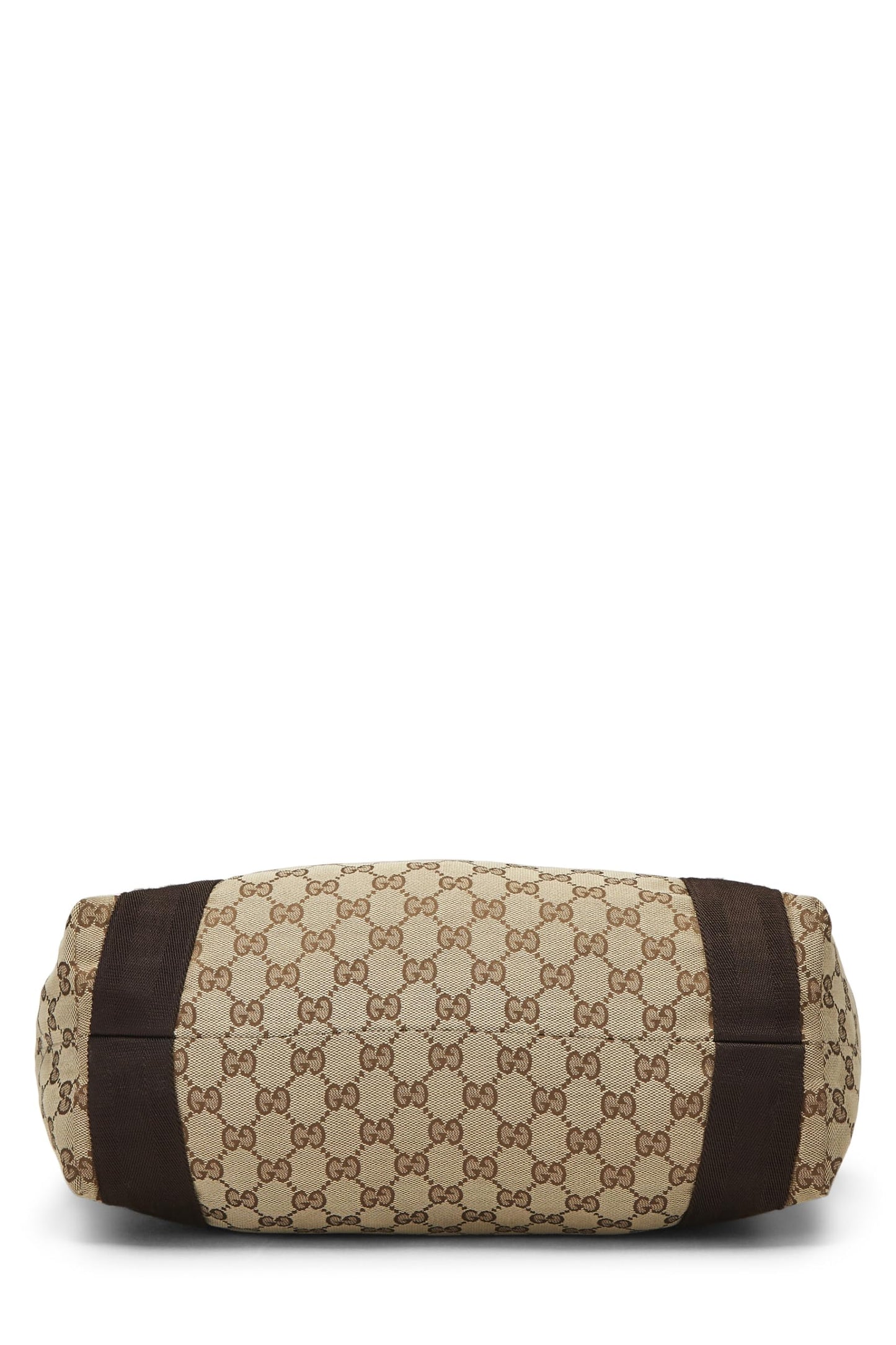 Gucci,  Original GG Canvas Flat Web Tote, Brown
