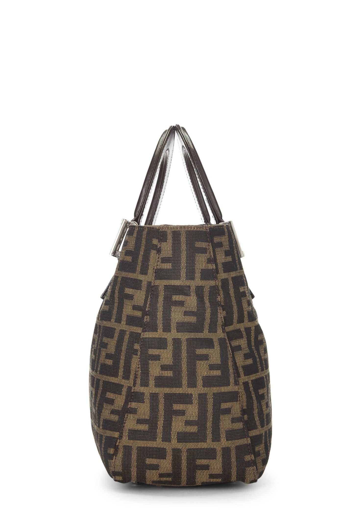 Fendi,  Brown Zucca Canvas Handbag Small, Brown