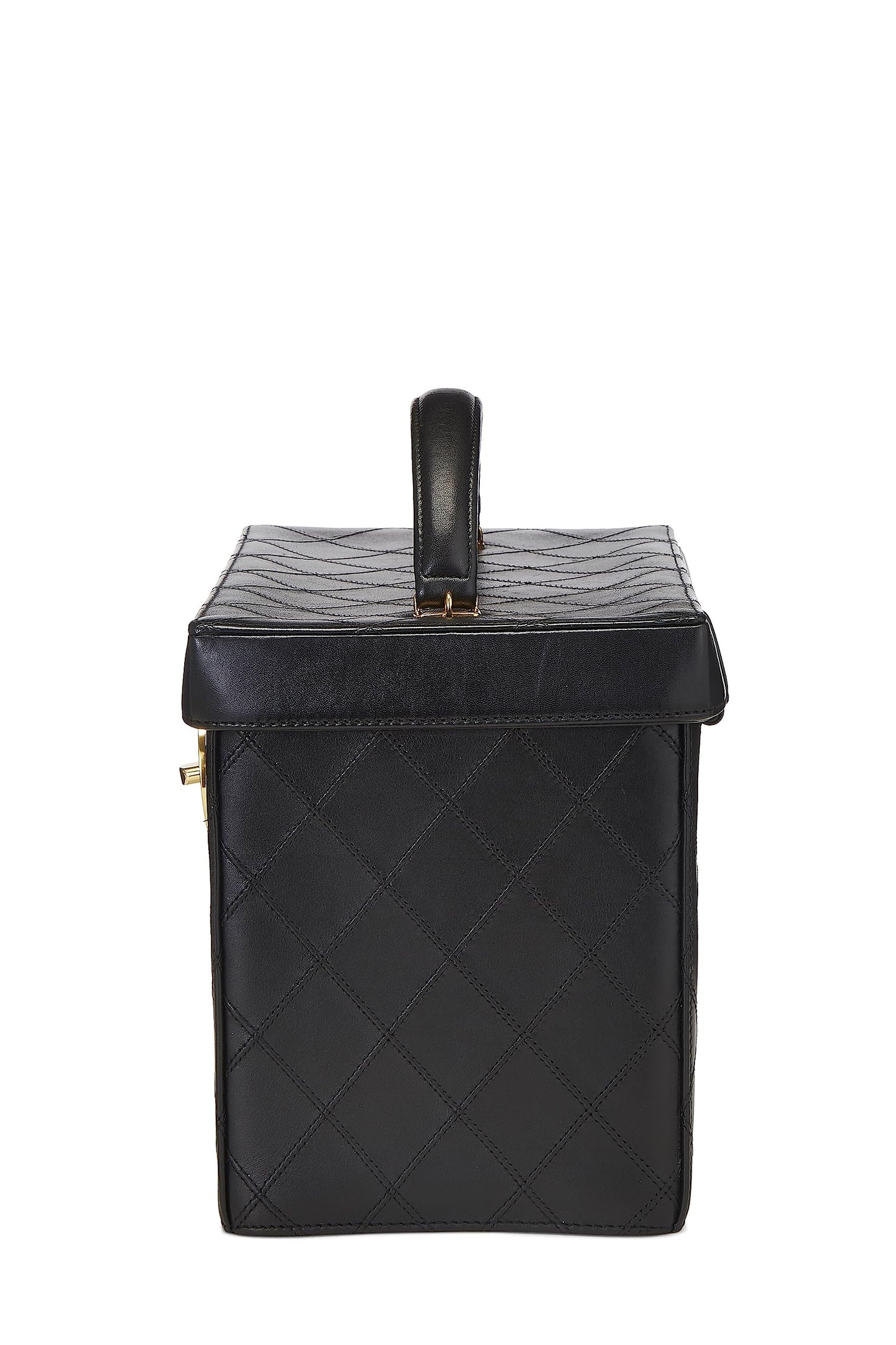Chanel,  Black Lambskin Circle 'CC' Vanity Large, Black