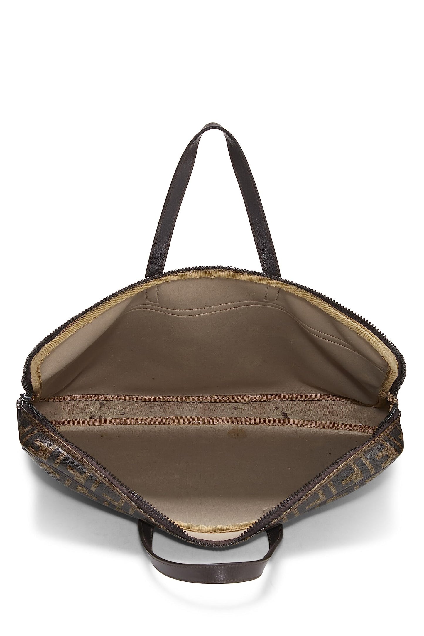 Fendi,  Brown Zucca Coated Canvas Briefcase, Brown