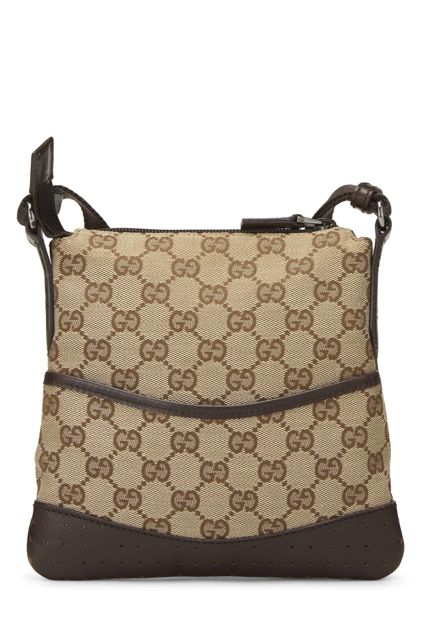 Gucci,  Original GG Canvas Perforated Messenger Small, Brown