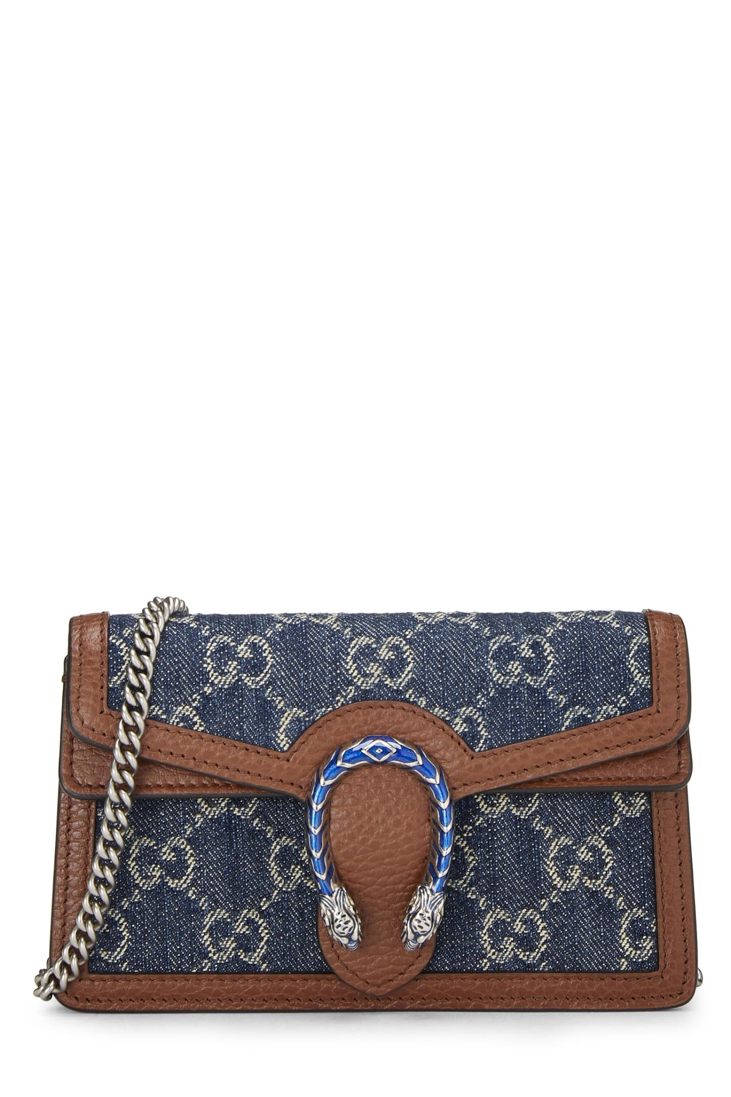 Gucci,  Blue GG Denim Dionysus Shoulder Bag Mini, Blue