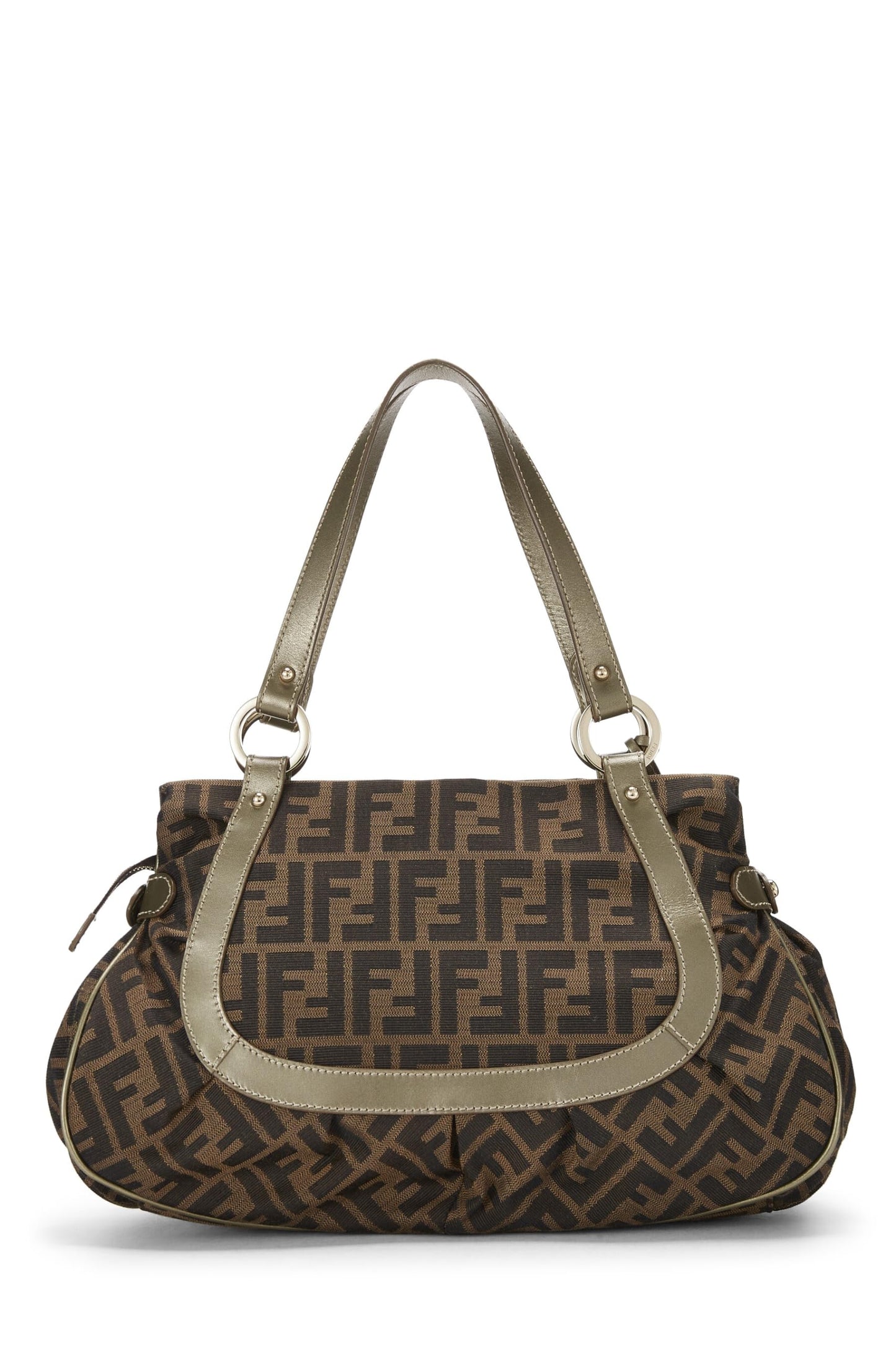 Fendi,  Brown Zucca Canvas Chef Medium, Silver