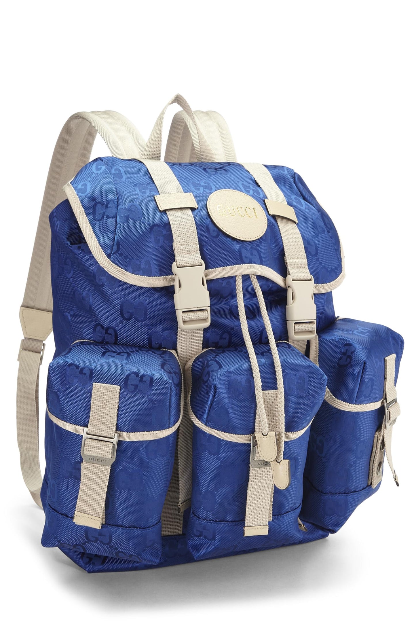 Gucci,  Blue Nylon Off The Grid Backpack, Blue