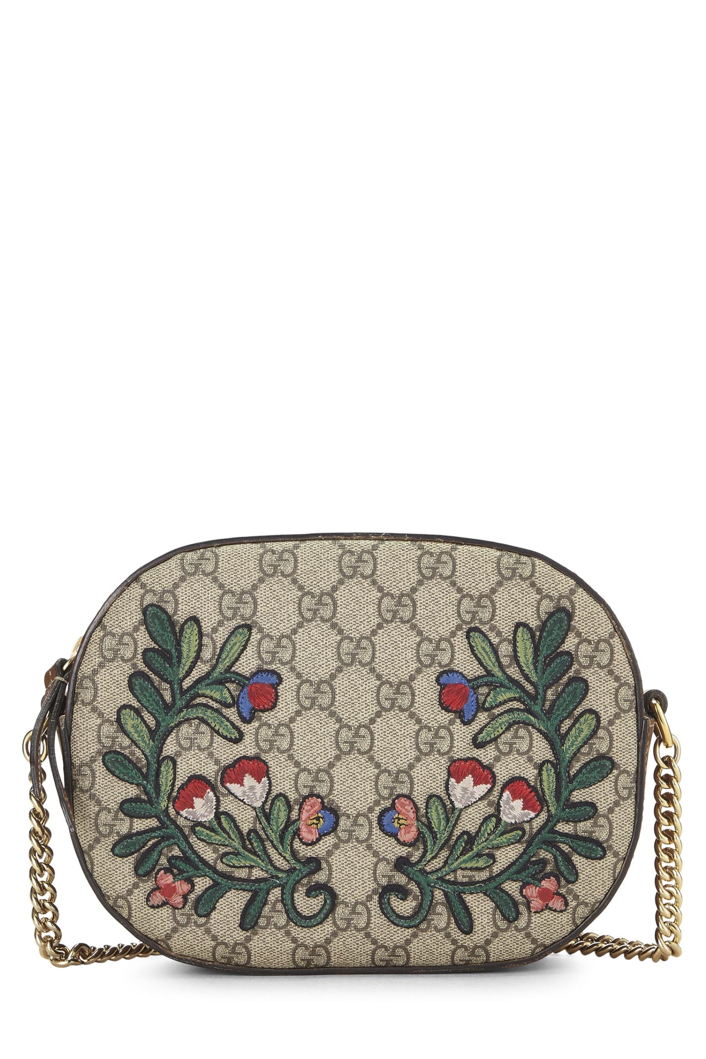Gucci,  Original GG Supreme Canvas Floral Crossbody Bag Mini, Brown