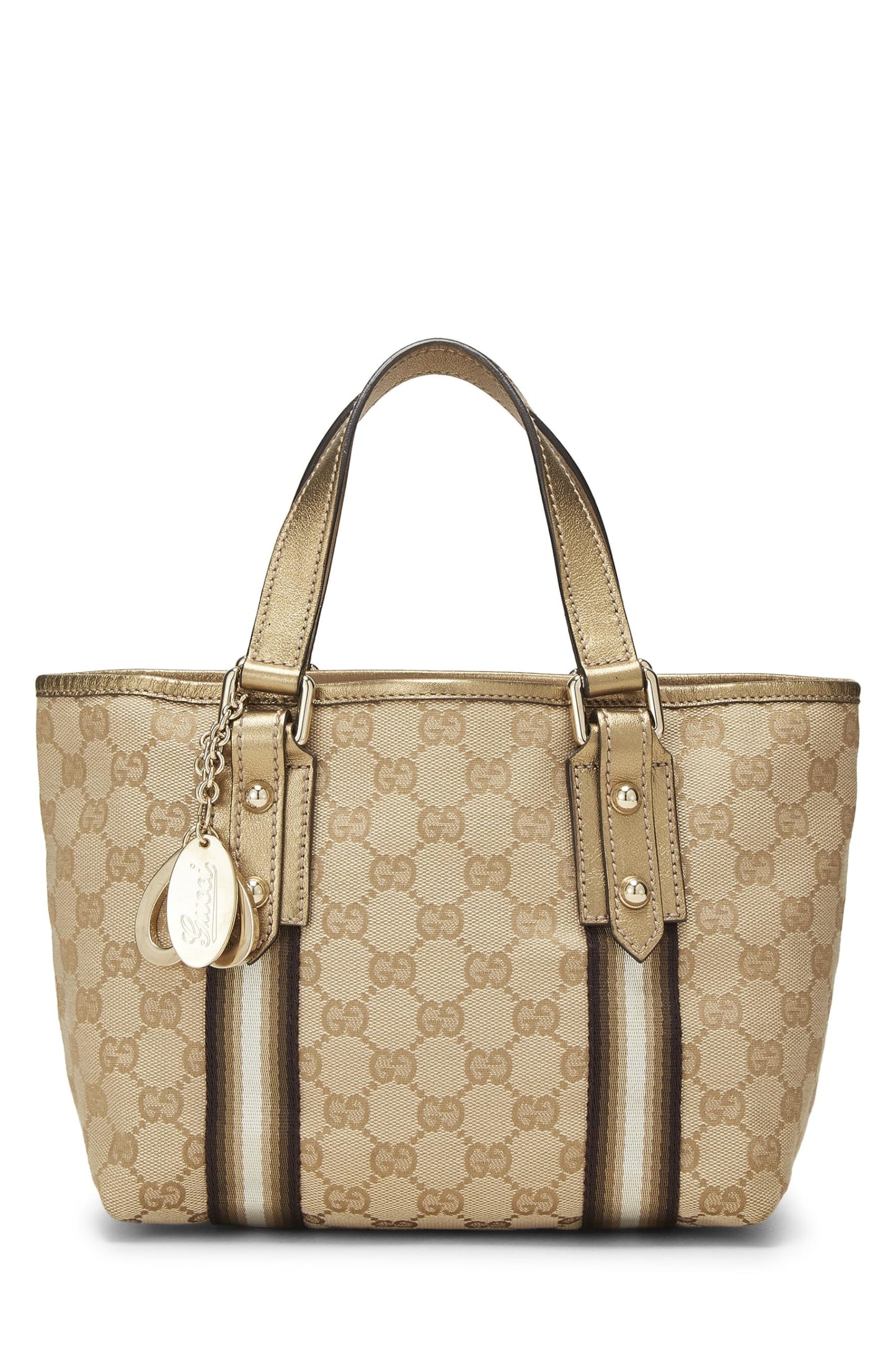 Gucci,  Gold GG Canvas Jolicoeur Tote Small, Gold