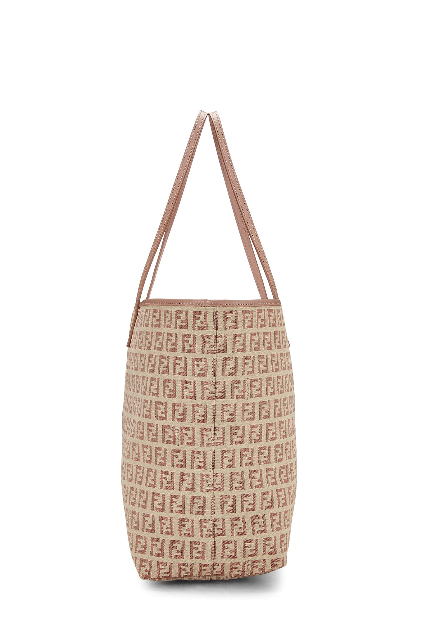 Fendi,  Pink Zucchino Canvas Tote Medium, Pink