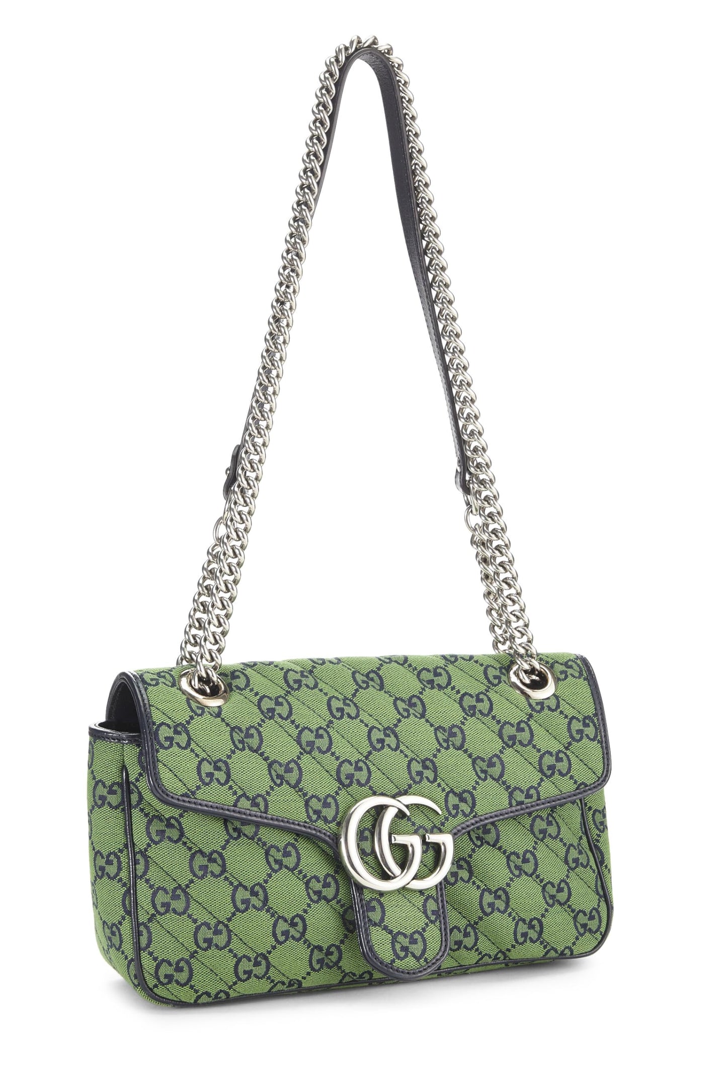 Gucci,  Green Original GG Canvas Marmont Shoulder Bag Small, Green