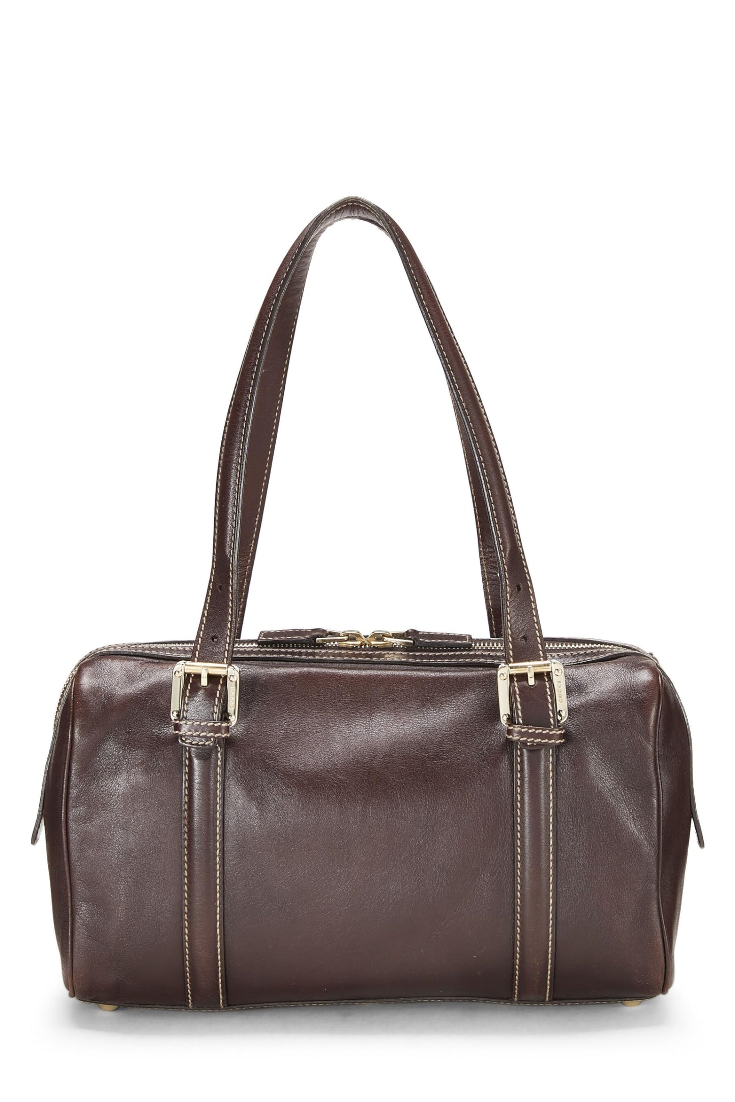 Gucci,  Brown Leather Britt Boston Handbag, Brown