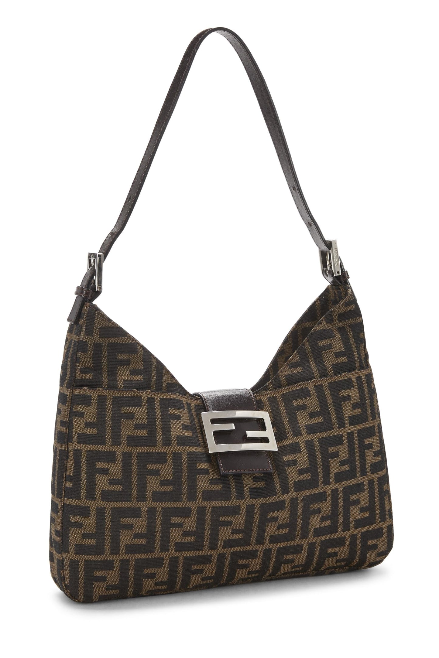 Fendi,  Brown Zucca Canvas Shoulder Bag, Brown