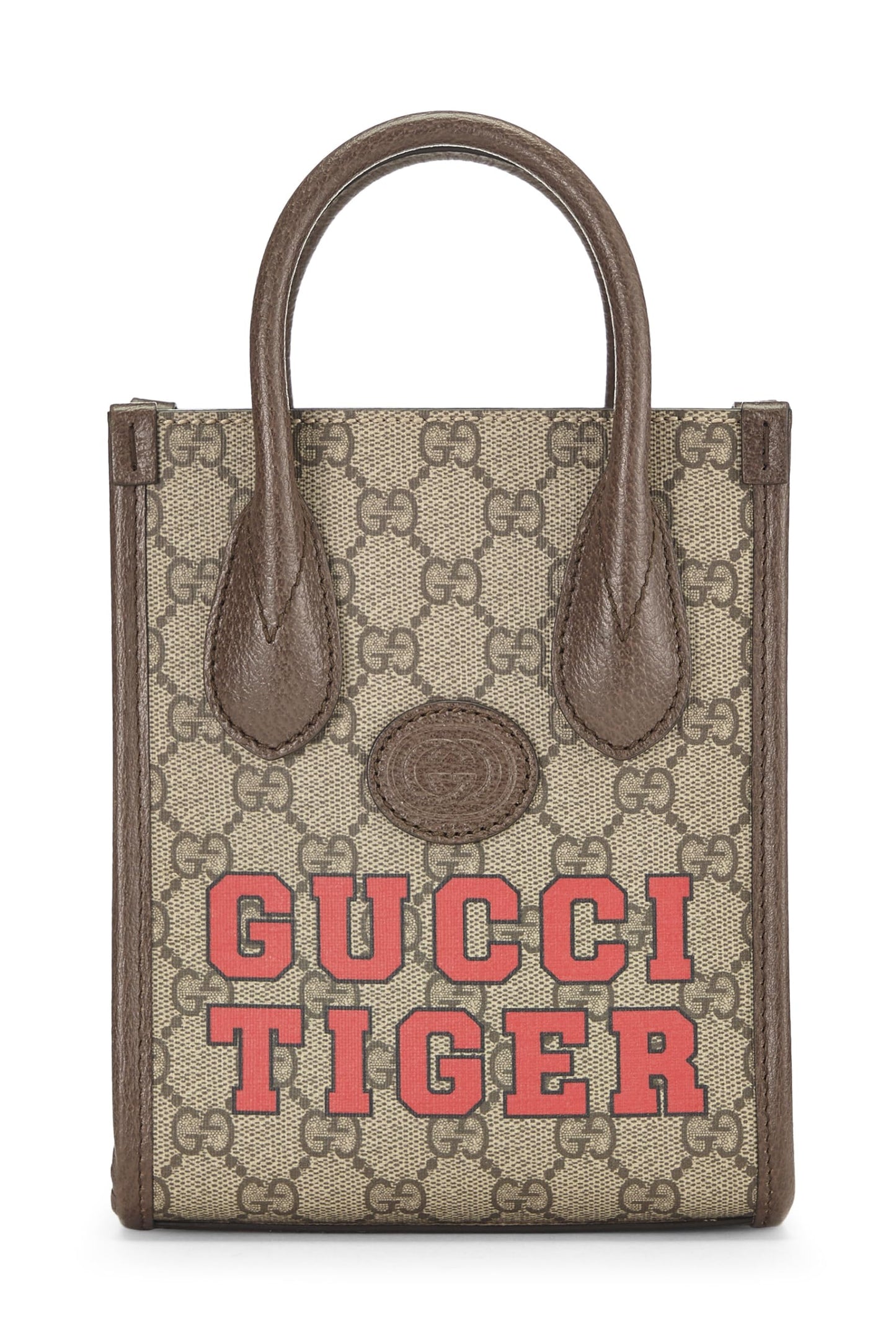 Gucci,  Brown GG Supreme Canvas Tiger Tote Mini, Brown