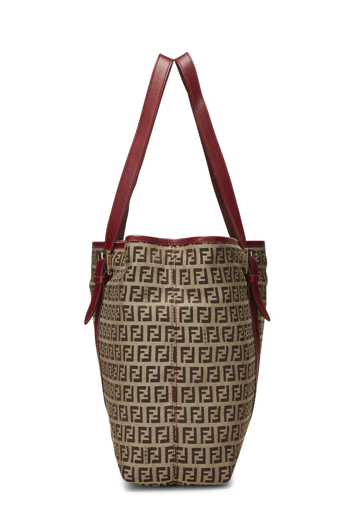 Fendi,  Red Zucchino Canvas Tote, Red