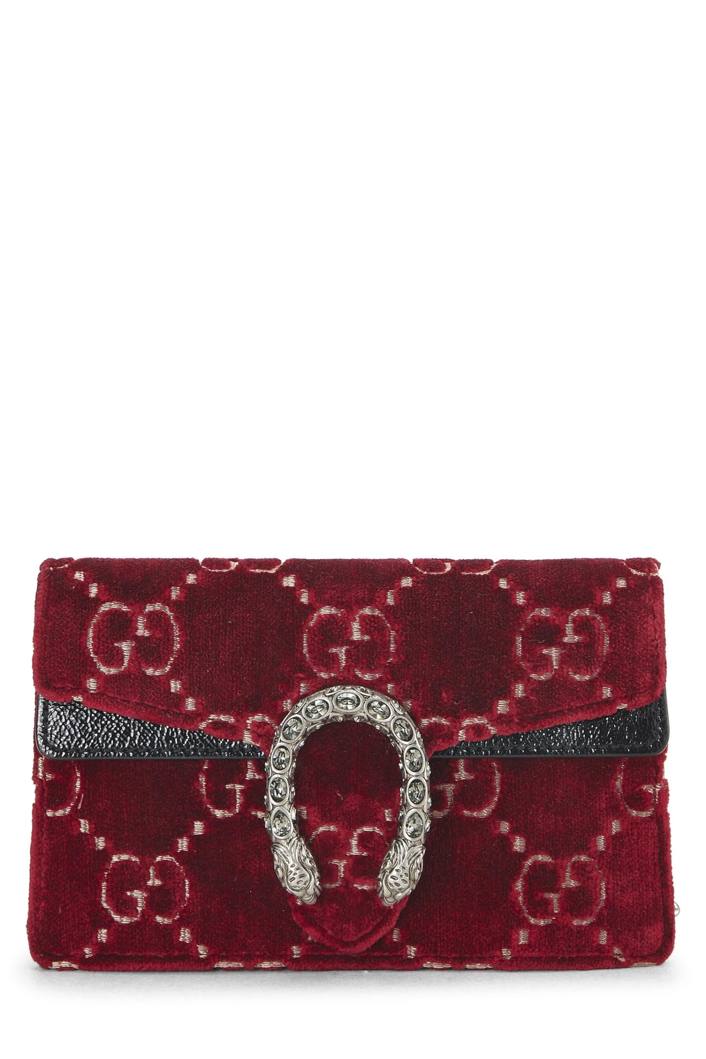 Gucci,  Burgundy GG Velvet Dionysus Shoulder Bag Mini, Red