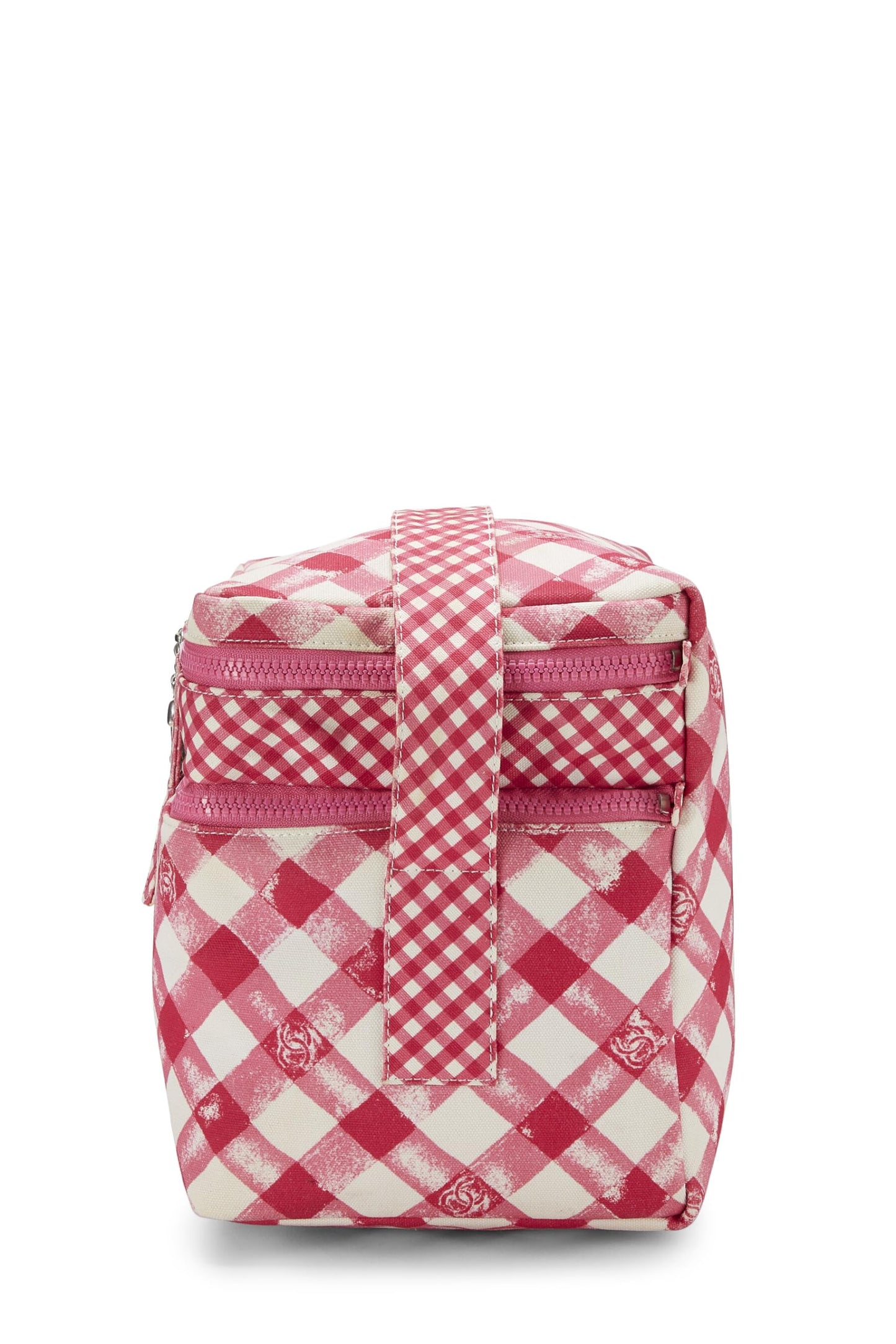 Chanel,  Pink & White Canvas Lunch Box Handbag, Multi