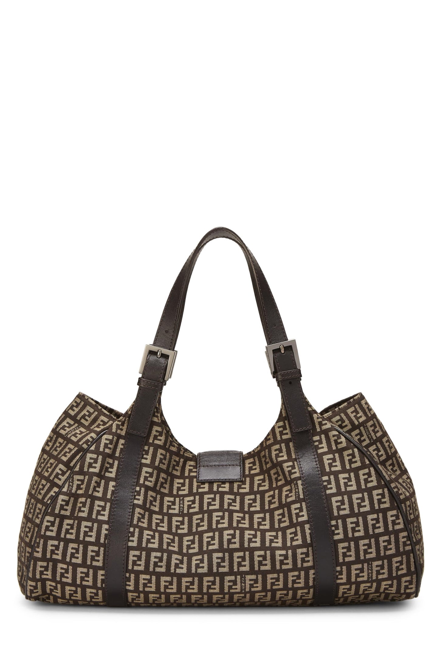 Fendi,  Brown Zucchino Canvas Tote, Brown