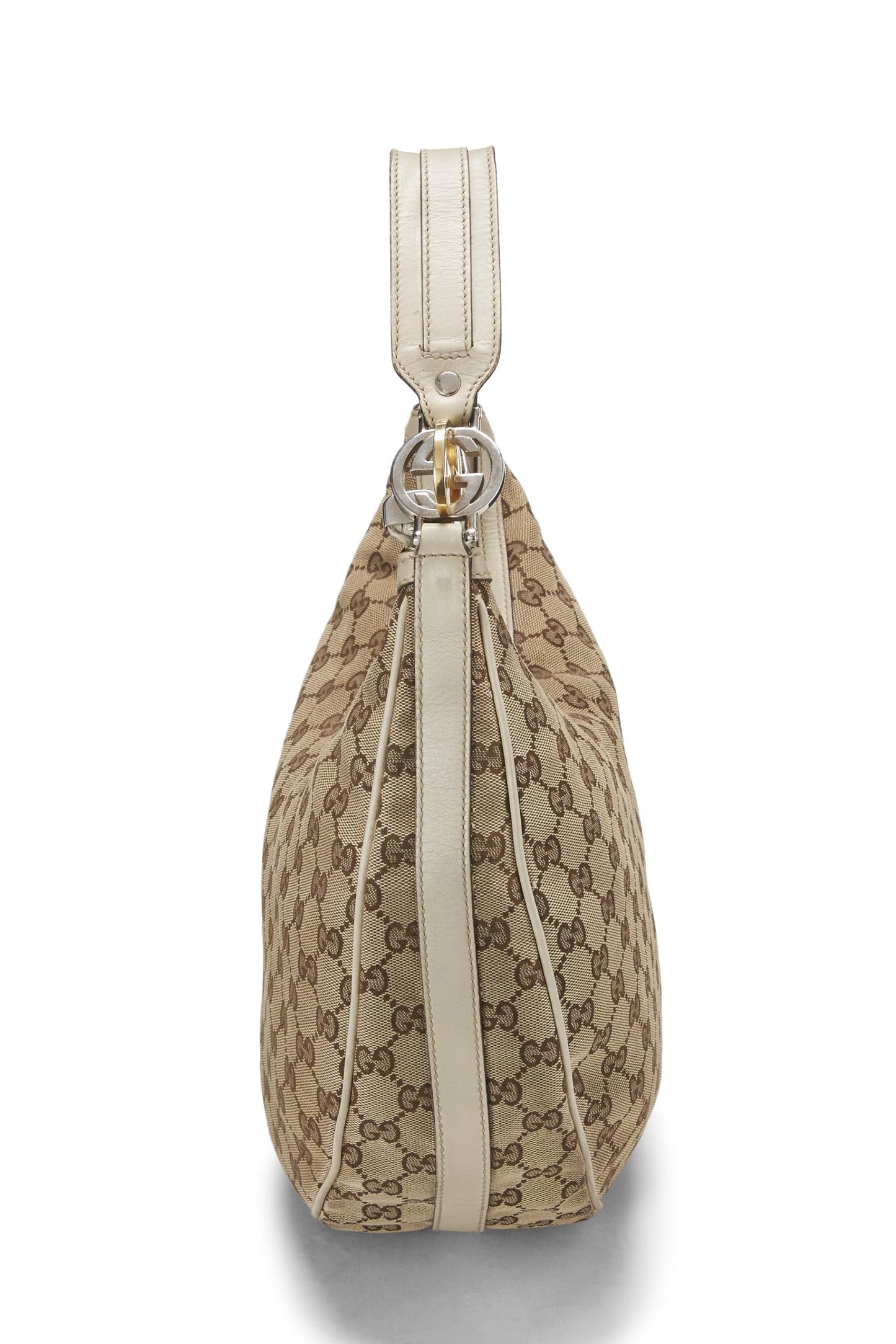 Gucci,  White Original GG Canvas Twins Hobo, White
