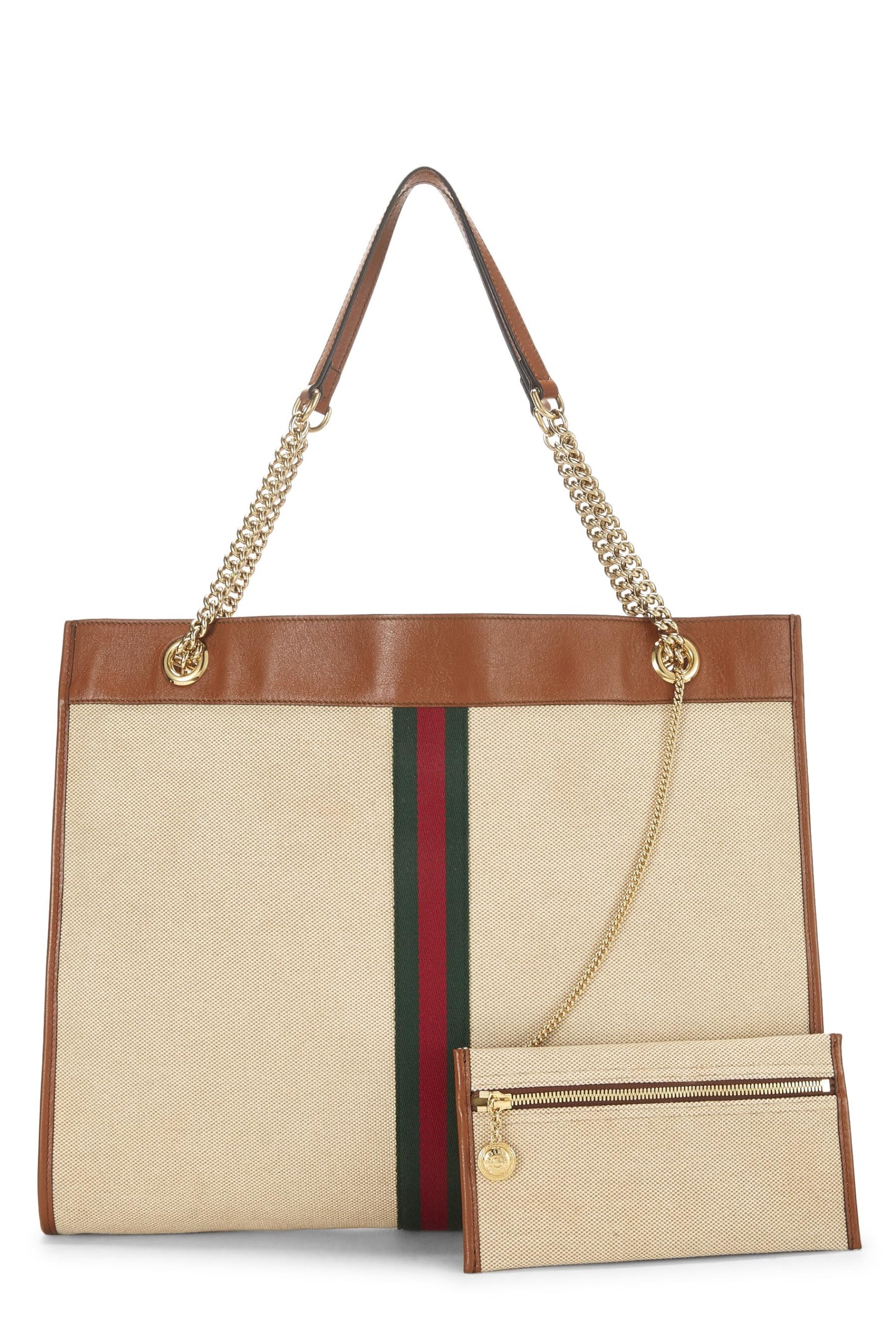 Gucci,  Brown Original GG Supreme Canvas Rajah Tote Large, Brown