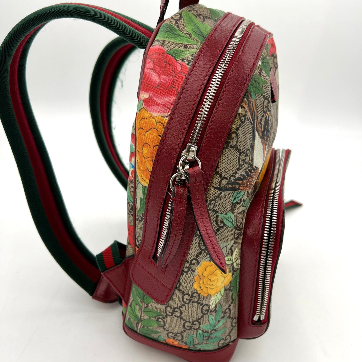 GUCCI Red GG Supreme Canvas Tian Eden Backpack Small LA26013