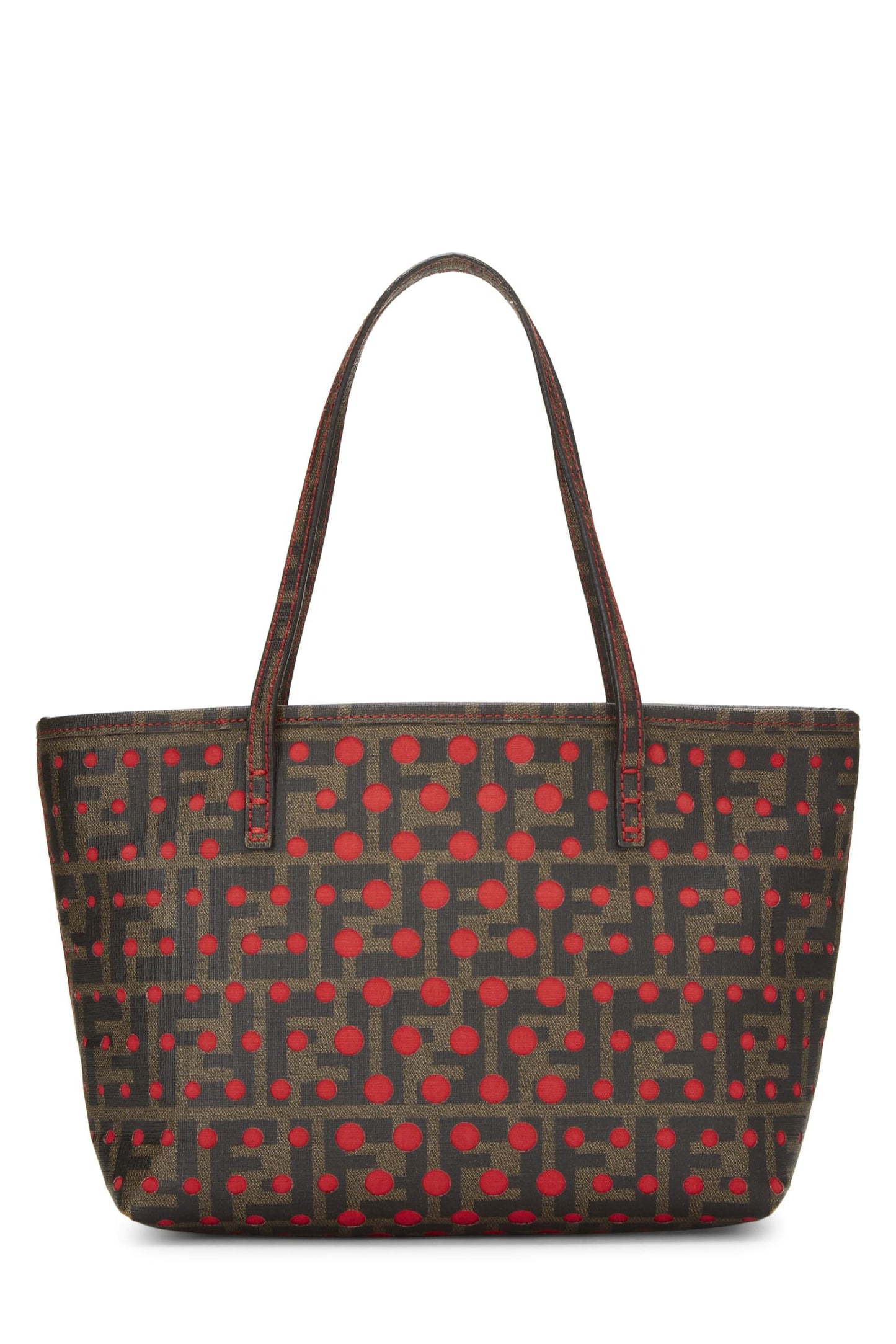 Fendi,  Red Zucca Coated Canvas Spalmati Roll Tote Mini, Red