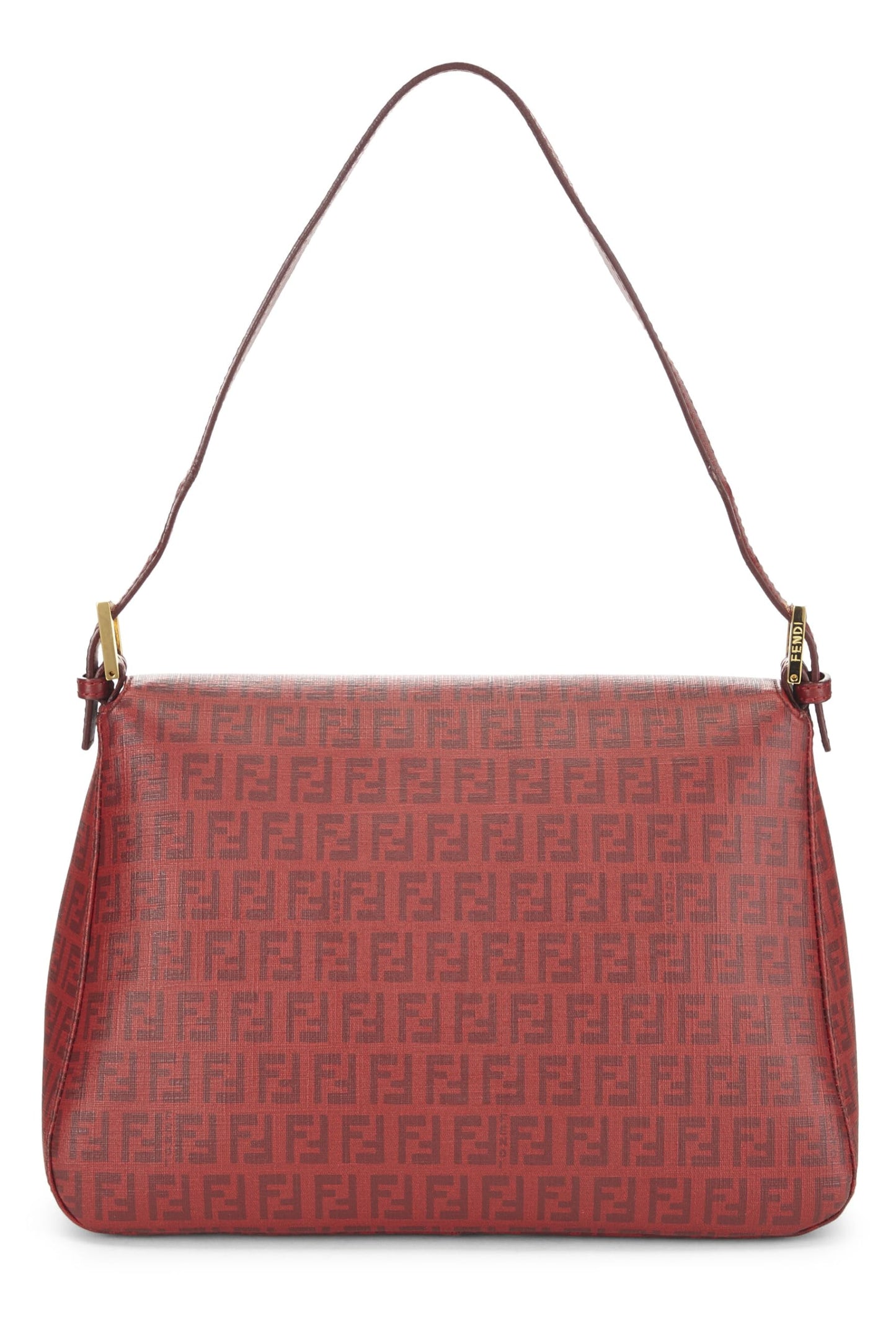 Fendi,  Red Zucchino Coated Canvas Mama, Red