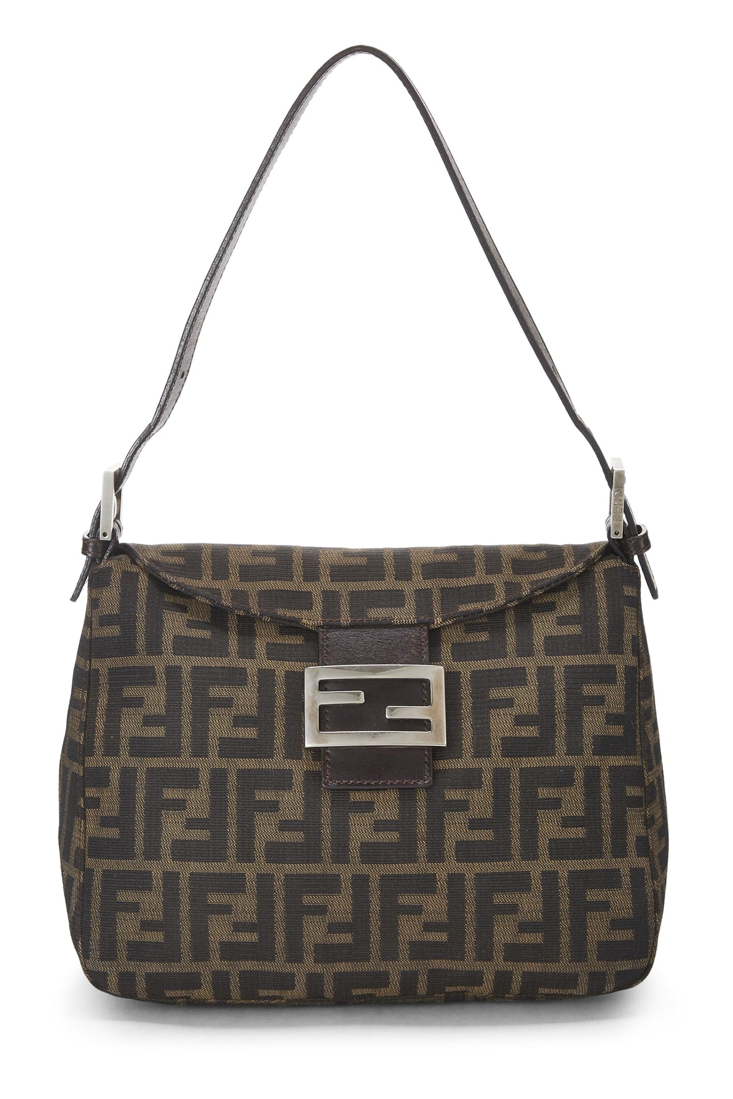 Fendi,  Brown Zucca Canvas Shoulder Bag, Brown