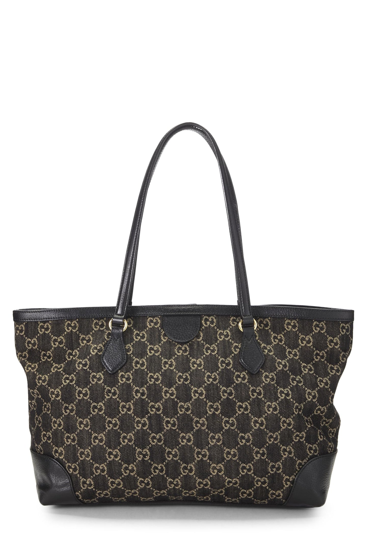 Gucci,  Black GG Denim Ophidia Tote Medium, Black