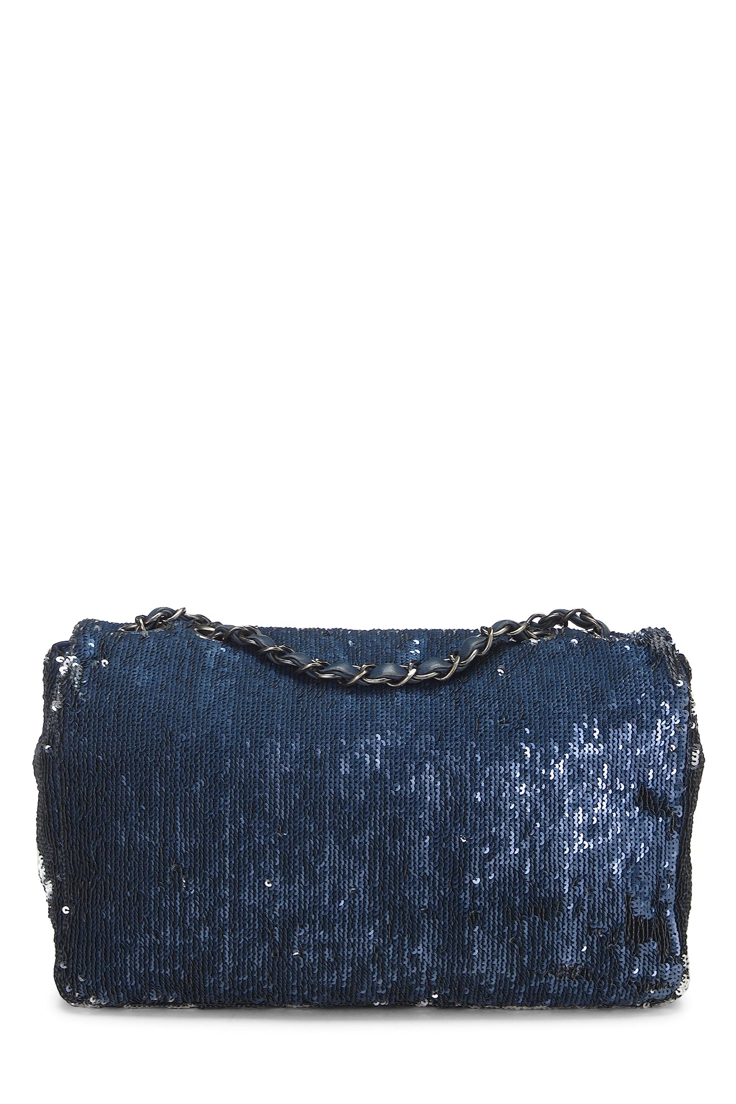 Chanel,  Paris-Cuba Navy Sequin Classic Flap Bag Medium, Navy