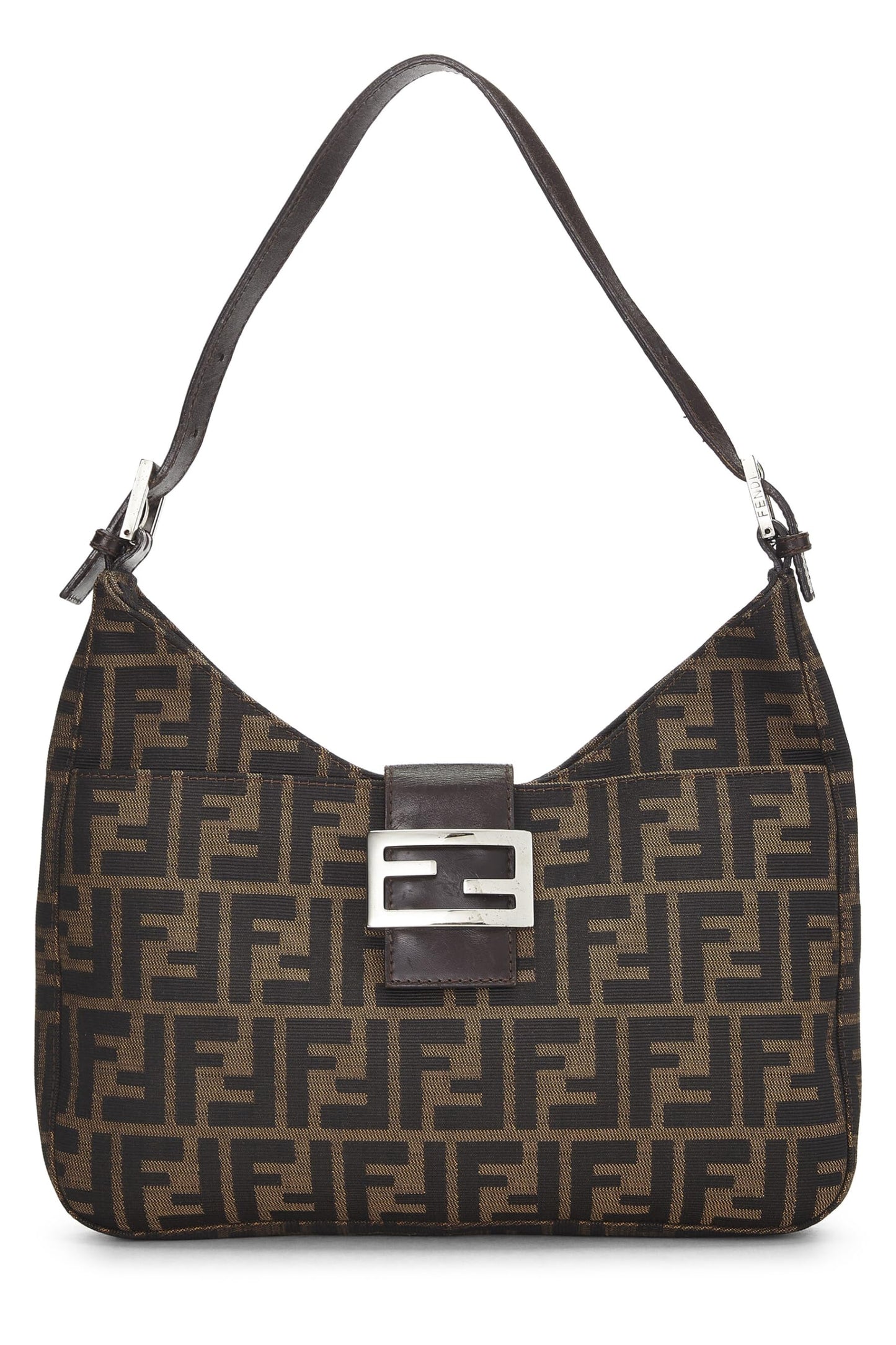 Fendi,  Brown Zucca Canvas Shoulder Bag, Brown