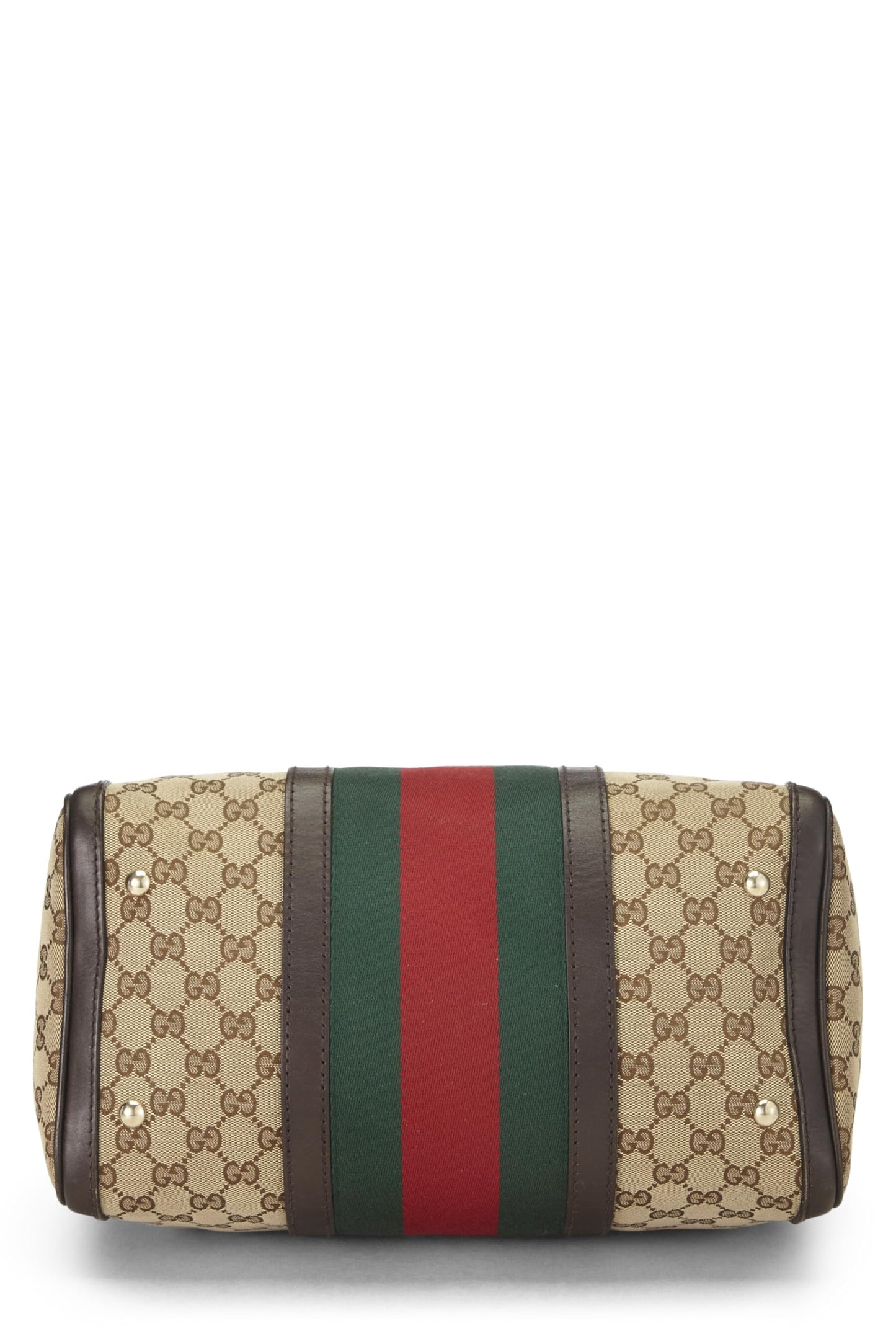 Gucci,  Original GG Canvas Web Boston Bag, Brown