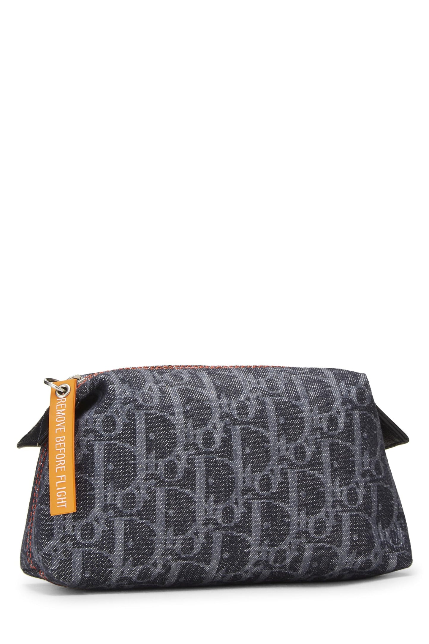 Dior,  Navy Denim Trotter Flight Pouch, Navy