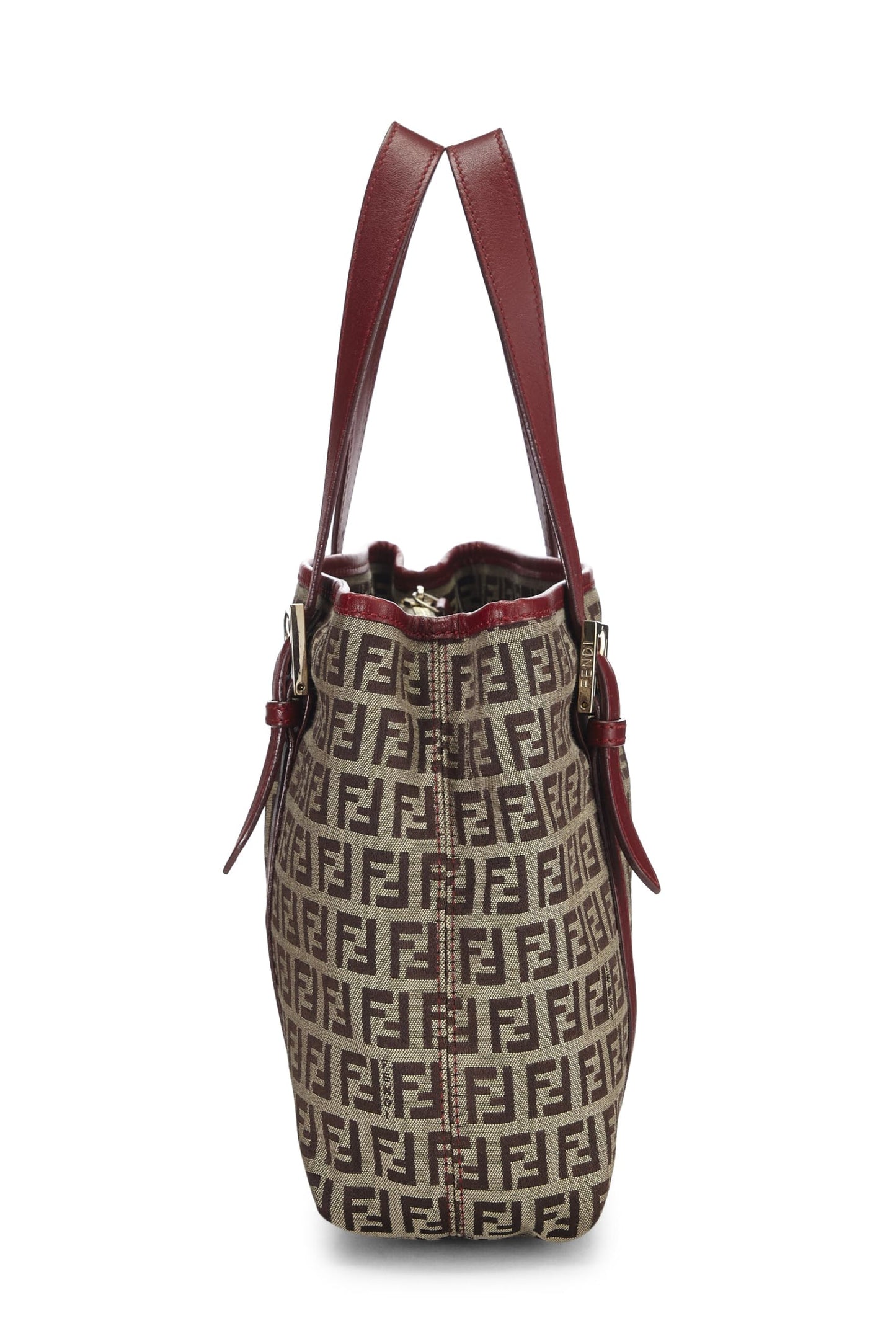 Fendi,  Red Zucchino Canvas Handbag, Red