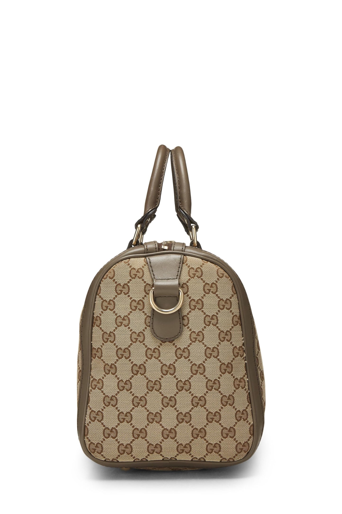 Gucci,  Brown Original GG Canvas Vintage Web Boston Medium, Brown