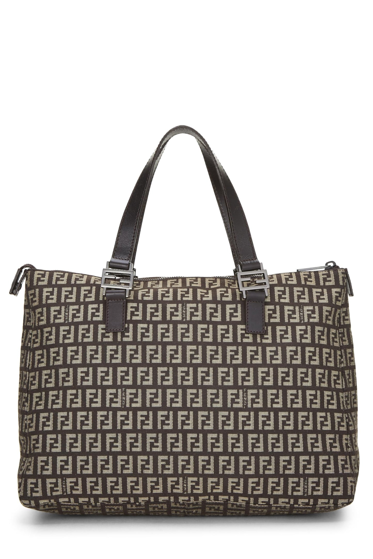 Fendi,  Brown Zucchino Canvas Tote, Brown