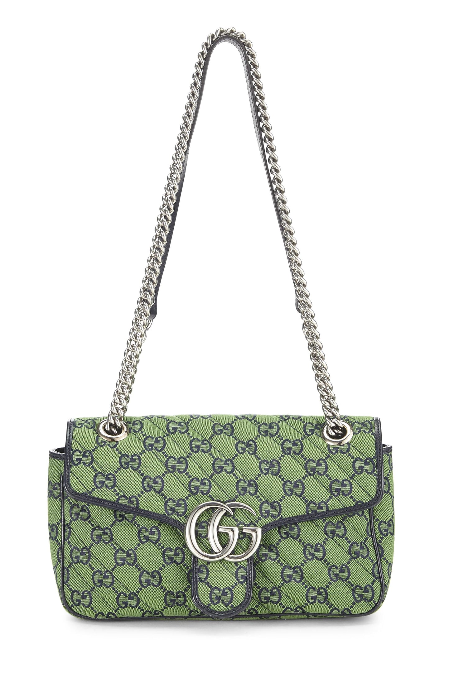 Gucci,  Green Original GG Canvas Marmont Shoulder Bag Small, Green