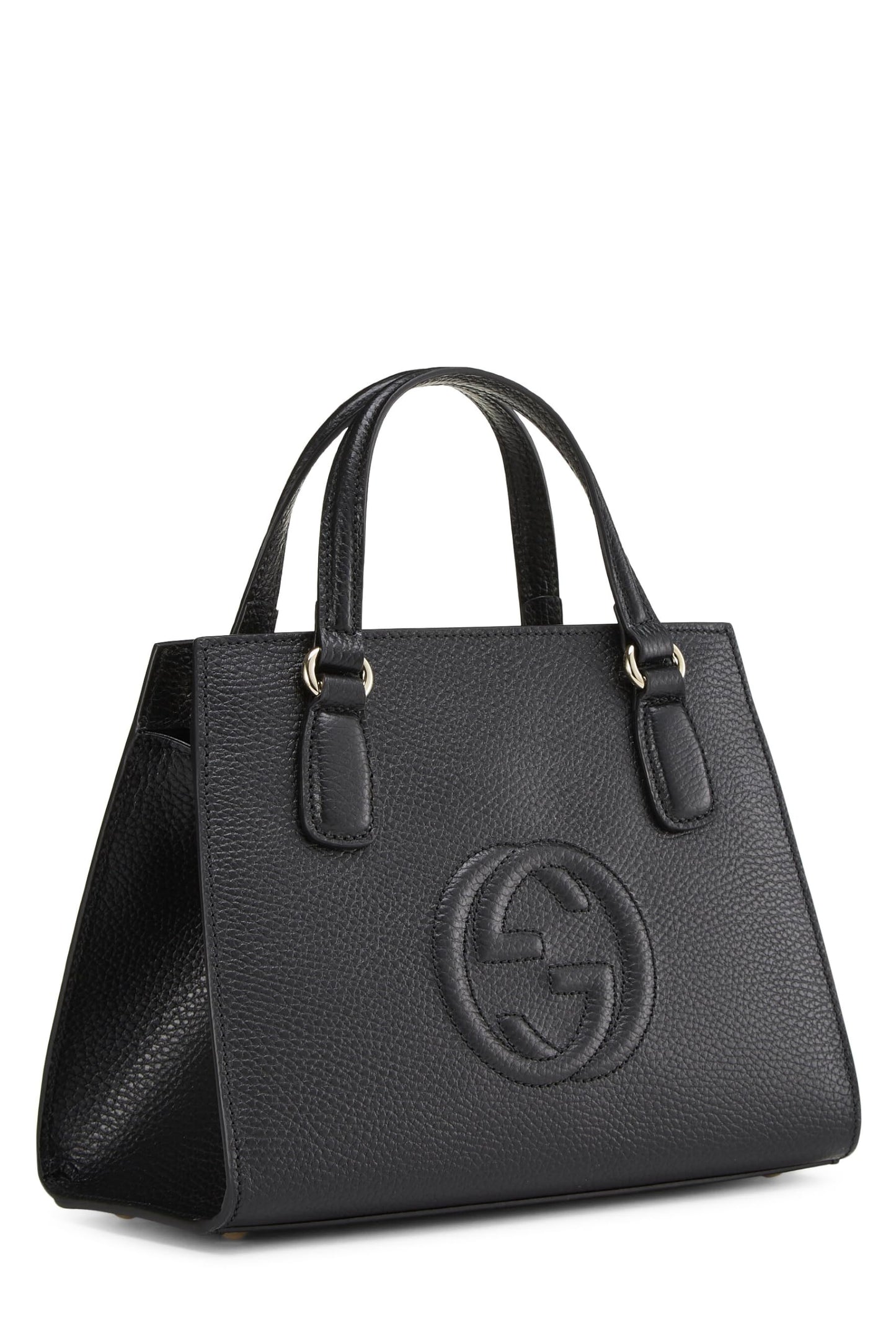 Gucci,  Black Grained Leather Soho Handbag, Black