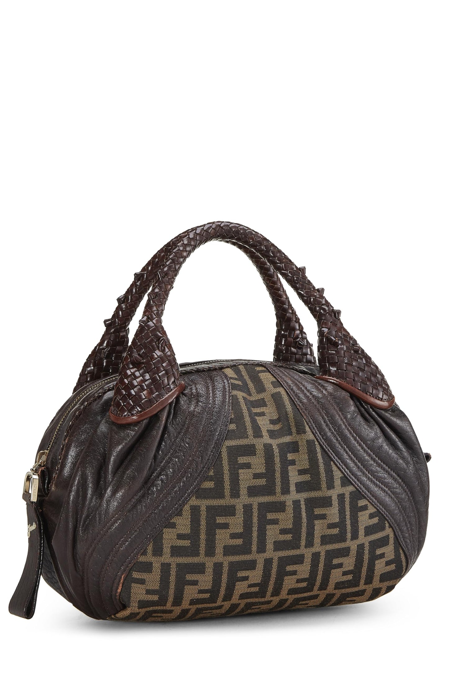 Fendi,  Brown Zucca Canvas & Leather Baby Spy, Brown
