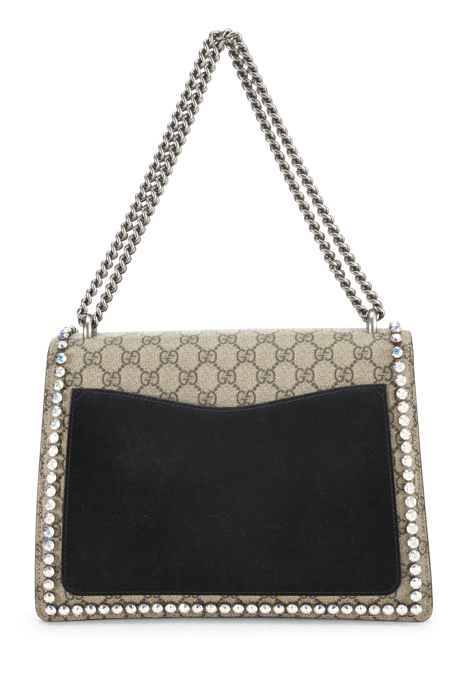 Gucci,  Original GG Supreme Canvas Crystal Embellished Dionysus Bag Medium, Black
